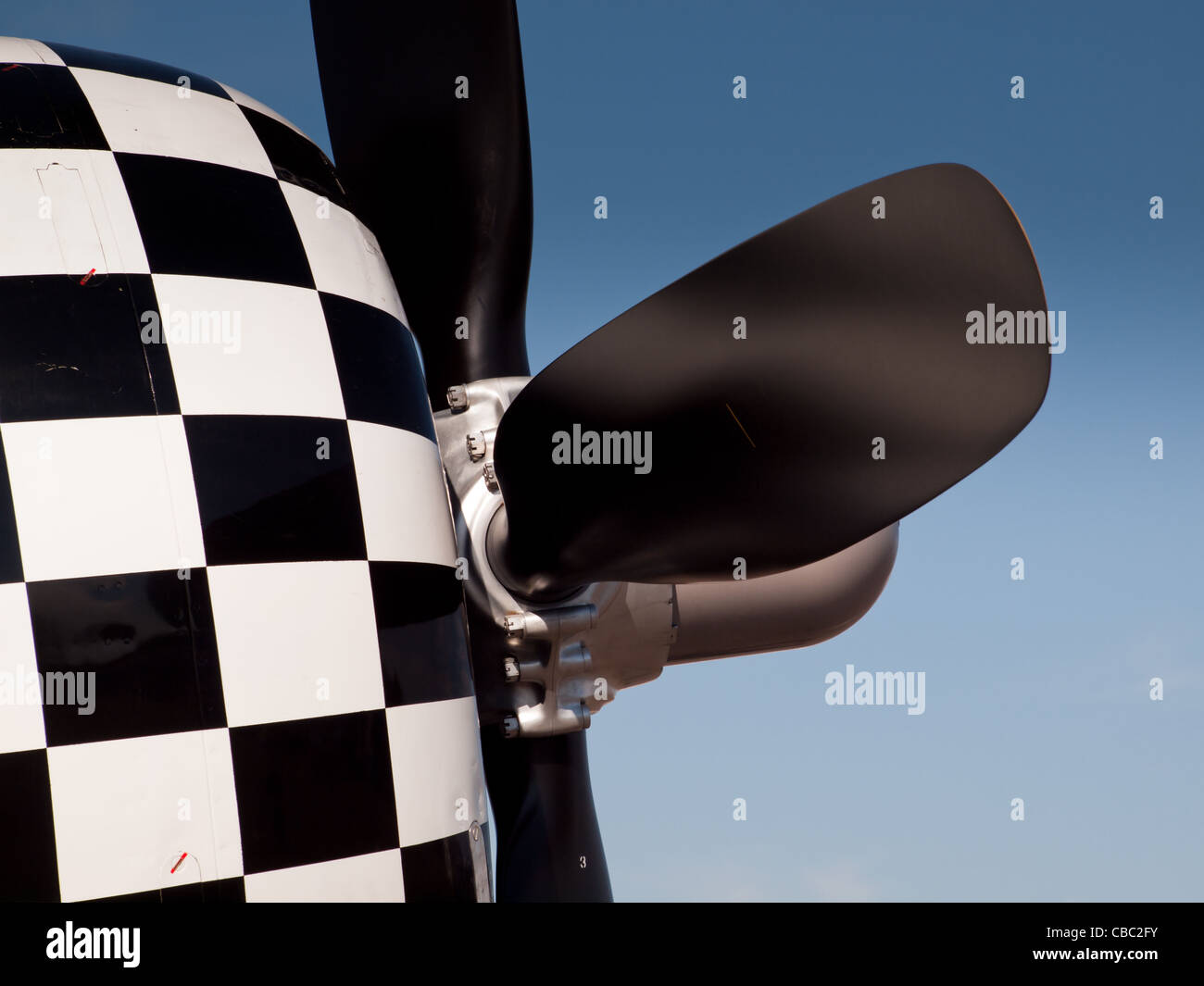 Republic p-47d thunderbolt s/n 45-49385, n47df (nx47df), b-wz, Pratt & Whitney R-2800 Wasp double moteur radial à rocky mountain airshow à Broomfield, Colorado. Banque D'Images