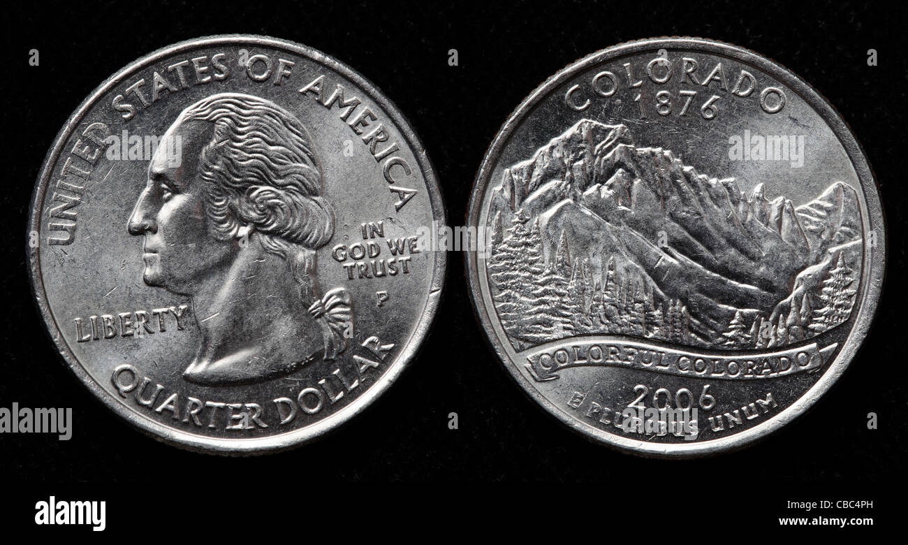 Trimestre pièce de un dollar, USA, 2006 Banque D'Images