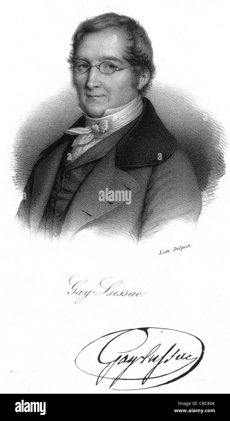 JOSEPH GAY-LUSSAC (1778-1850) chimiste et physicien français Banque D'Images