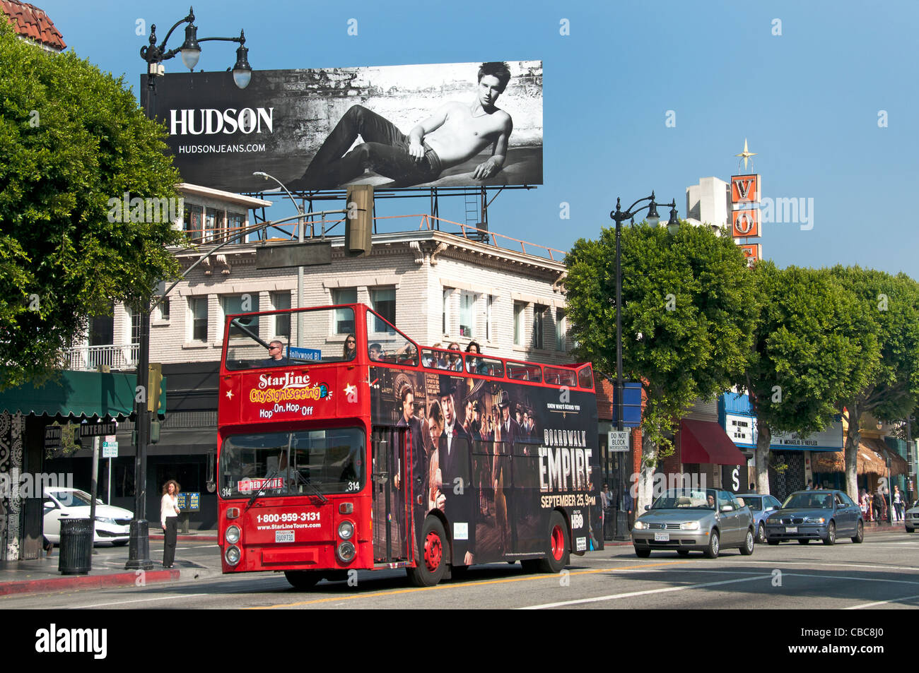 Hollywood Boulevard Hudson California United States of America USA Américain Town City Banque D'Images
