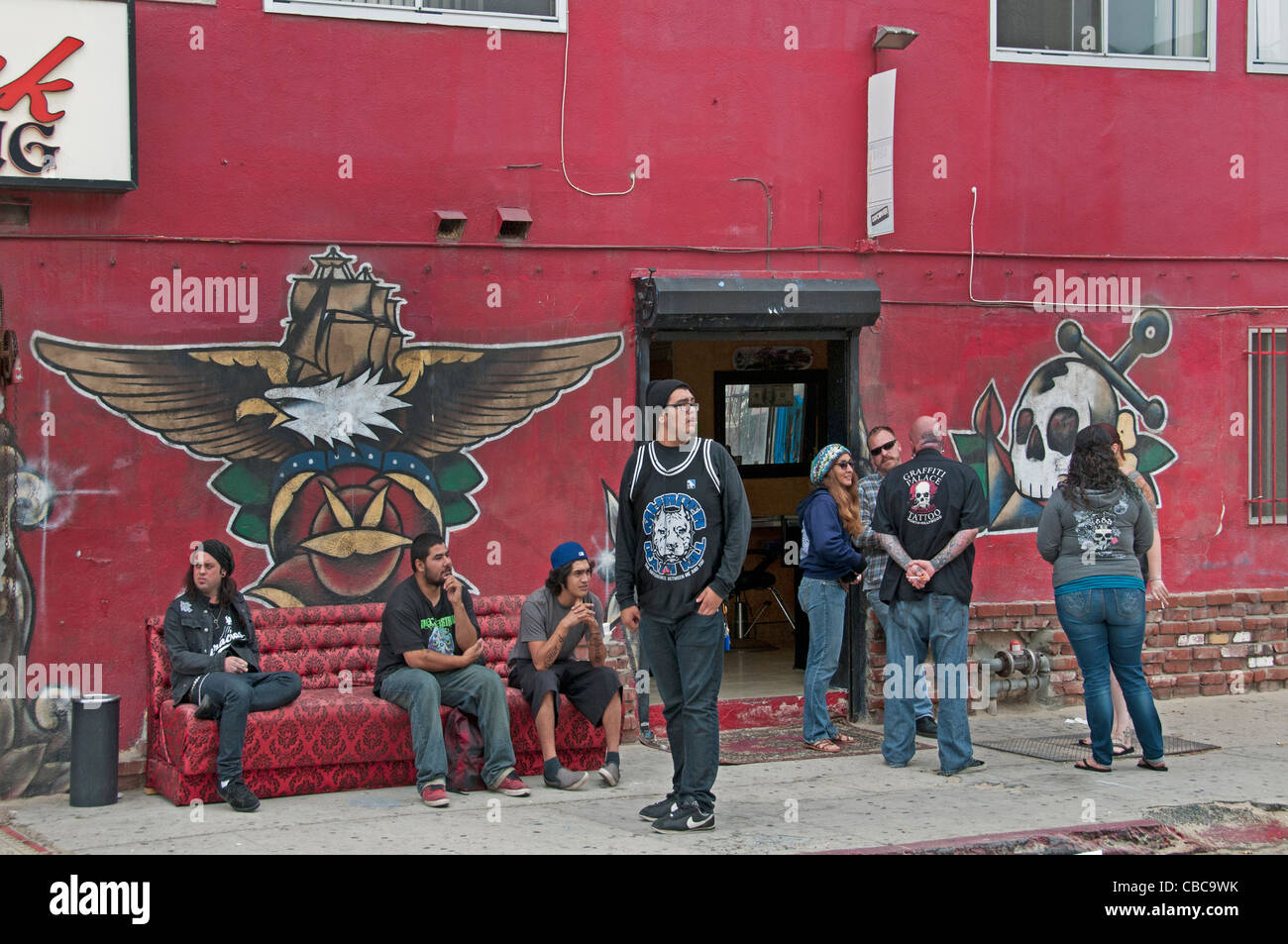 Chambre d'encre Tatouage et Piercing Shop Venice Beach California United States Banque D'Images