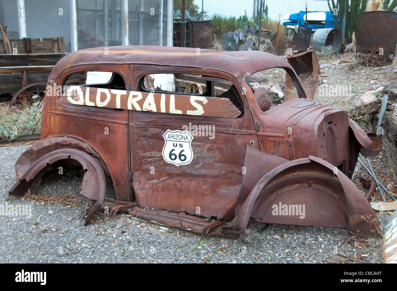 Oatman Arizona ville minière Route 66, rue Main United States National Highway American Banque D'Images