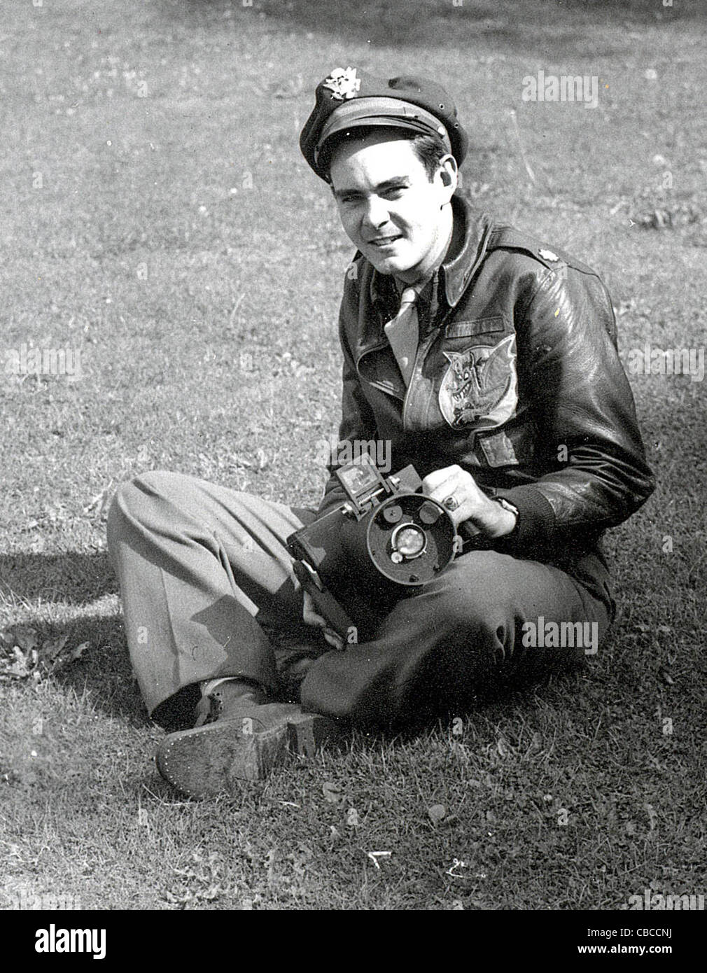 WW11 un officier de la force aérienne de l'USAAF Banque D'Images