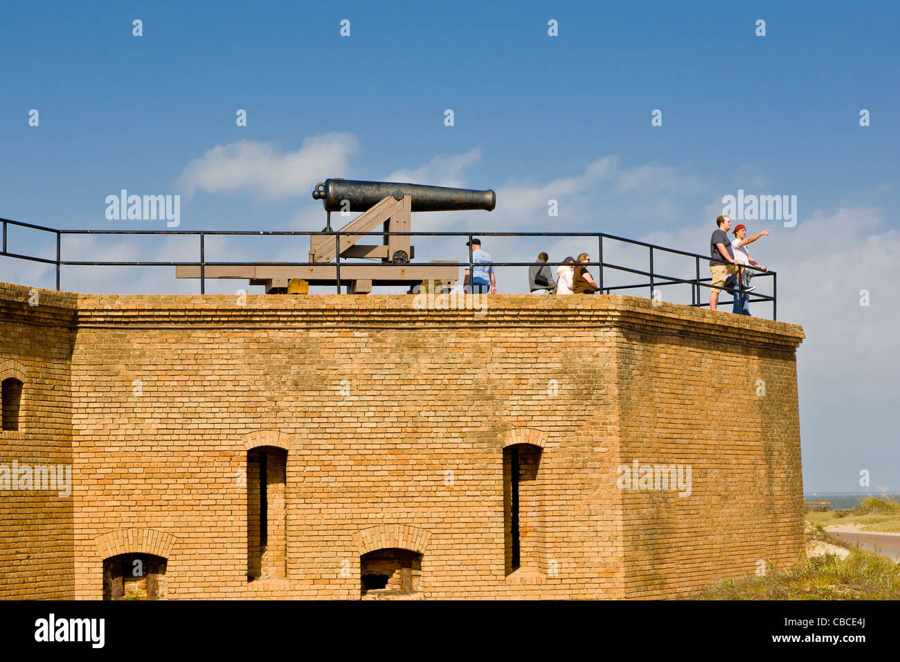 Site historique de Fort Gaines créé en 1821 sur l'Île Dauphin sur le golfe du Mexique à l'entrée de la baie de Mobile en Alabama Banque D'Images