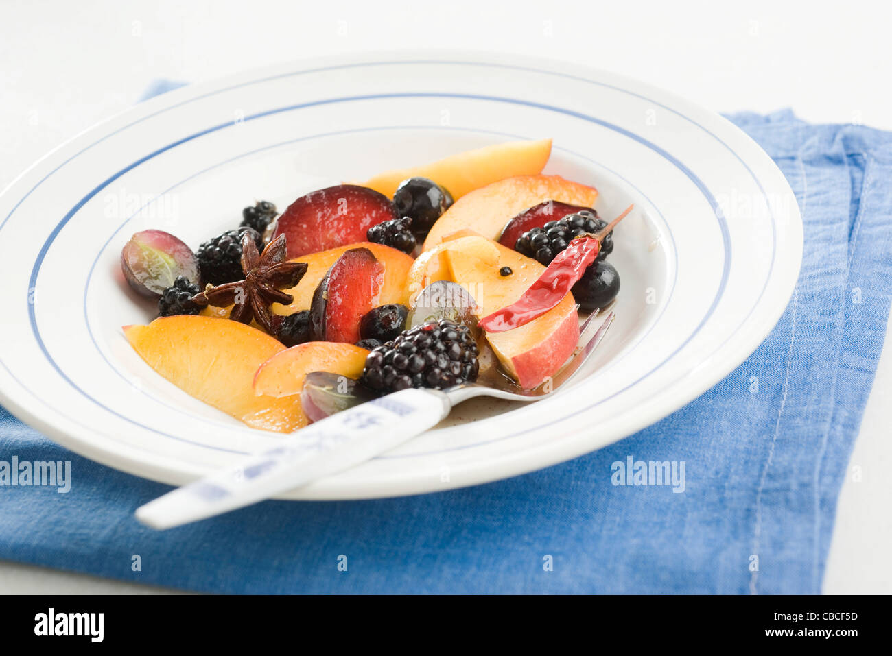 Salade de fruits épicée Banque D'Images