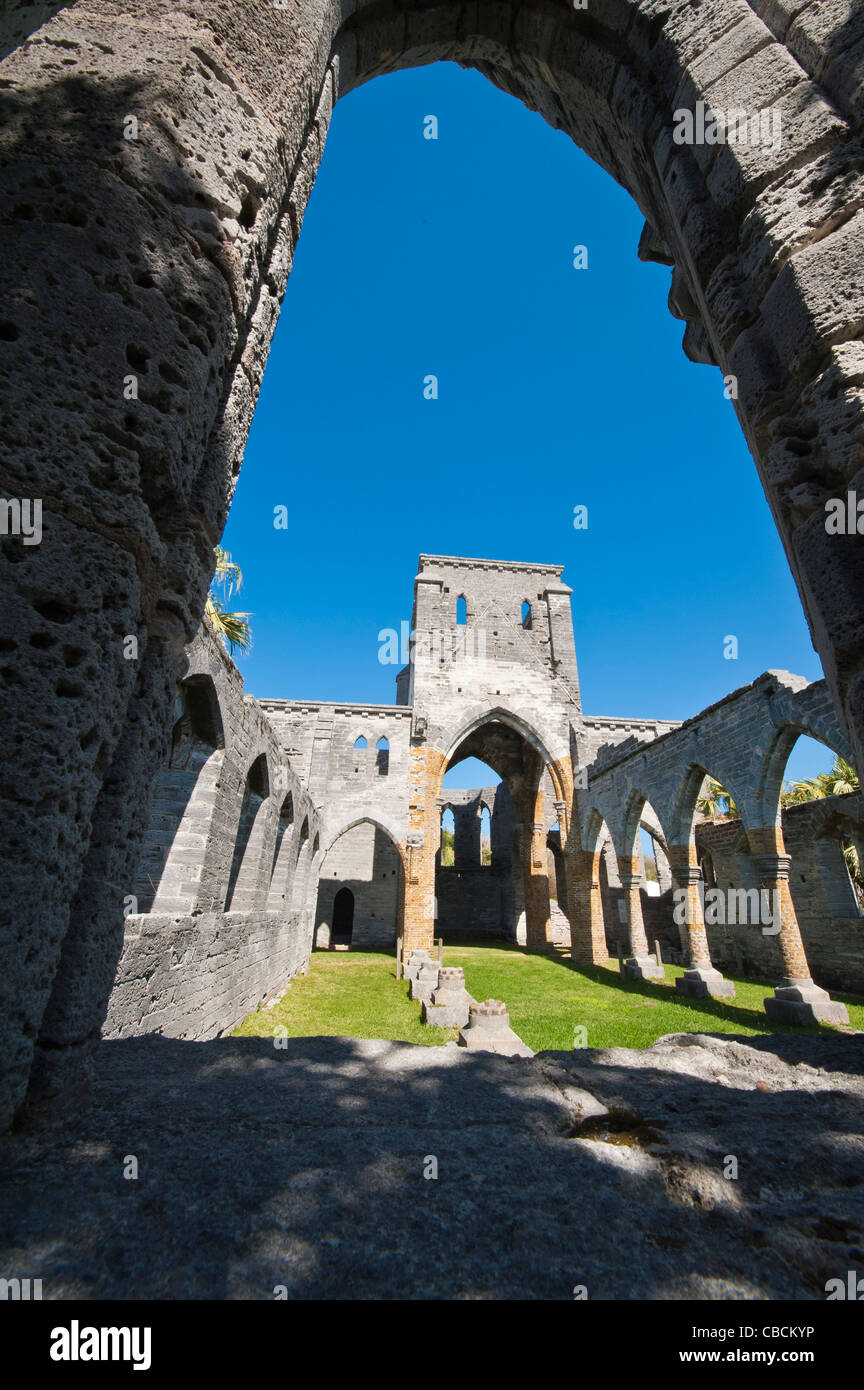 St. George, Bermudes.L'église inachevée de Saint-George, Bermudes. Banque D'Images