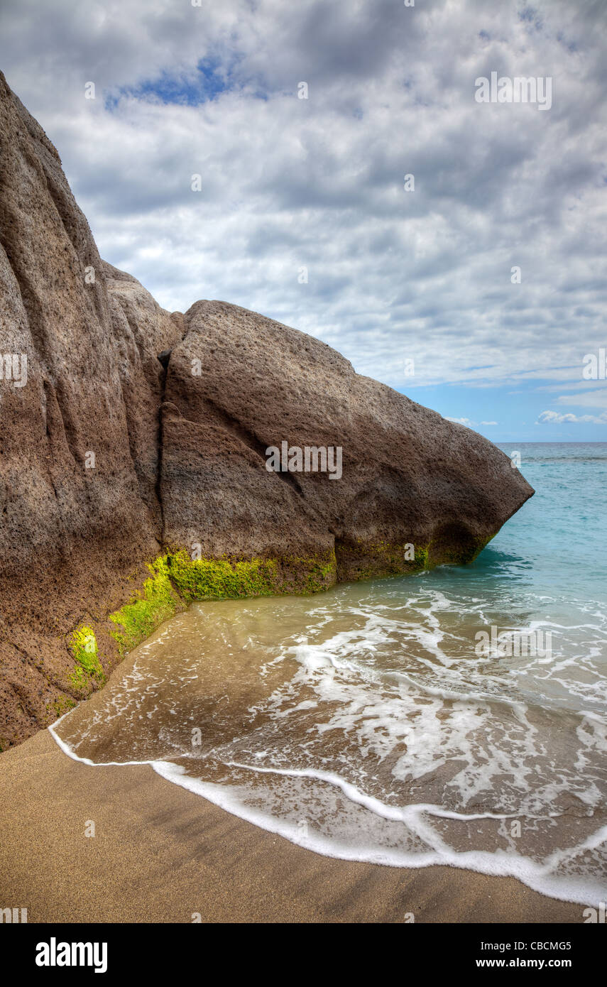 L'océan Atlantique avant le coucher du soleil, l'île de Ténérife, Espagne. Banque D'Images