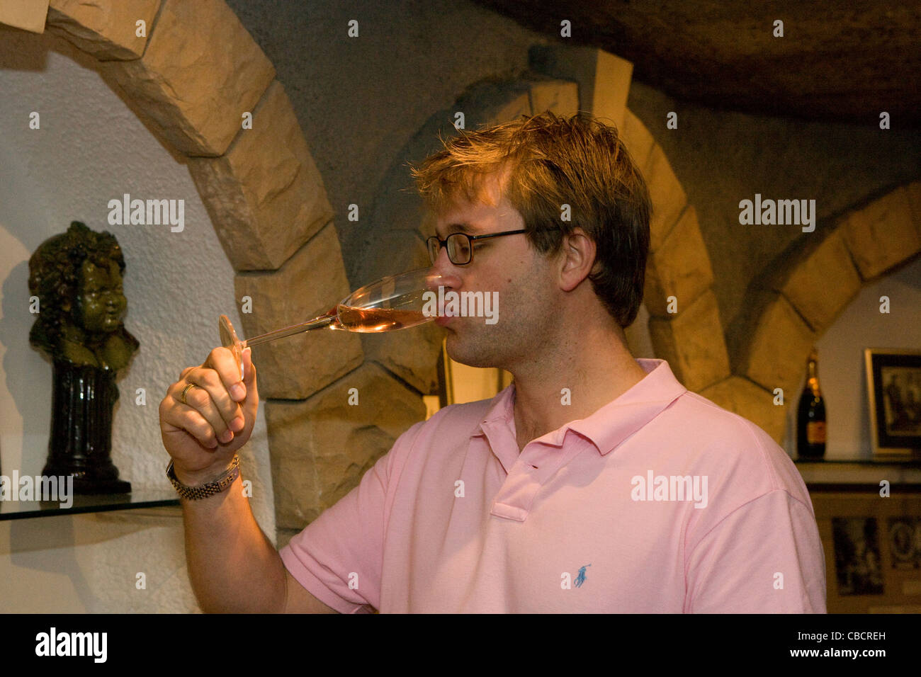 Franschhoek : Cabriere Estate - vin-bouilloire samples vintage Banque D'Images