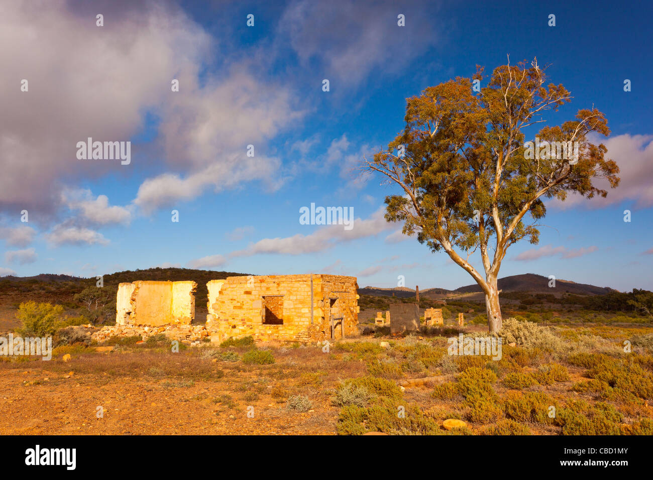 La mine à Cadnia Rock coulissante dans Warraweena' Conservation Park dans la chaîne de Flinders en Australie du Sud de l'outback Banque D'Images