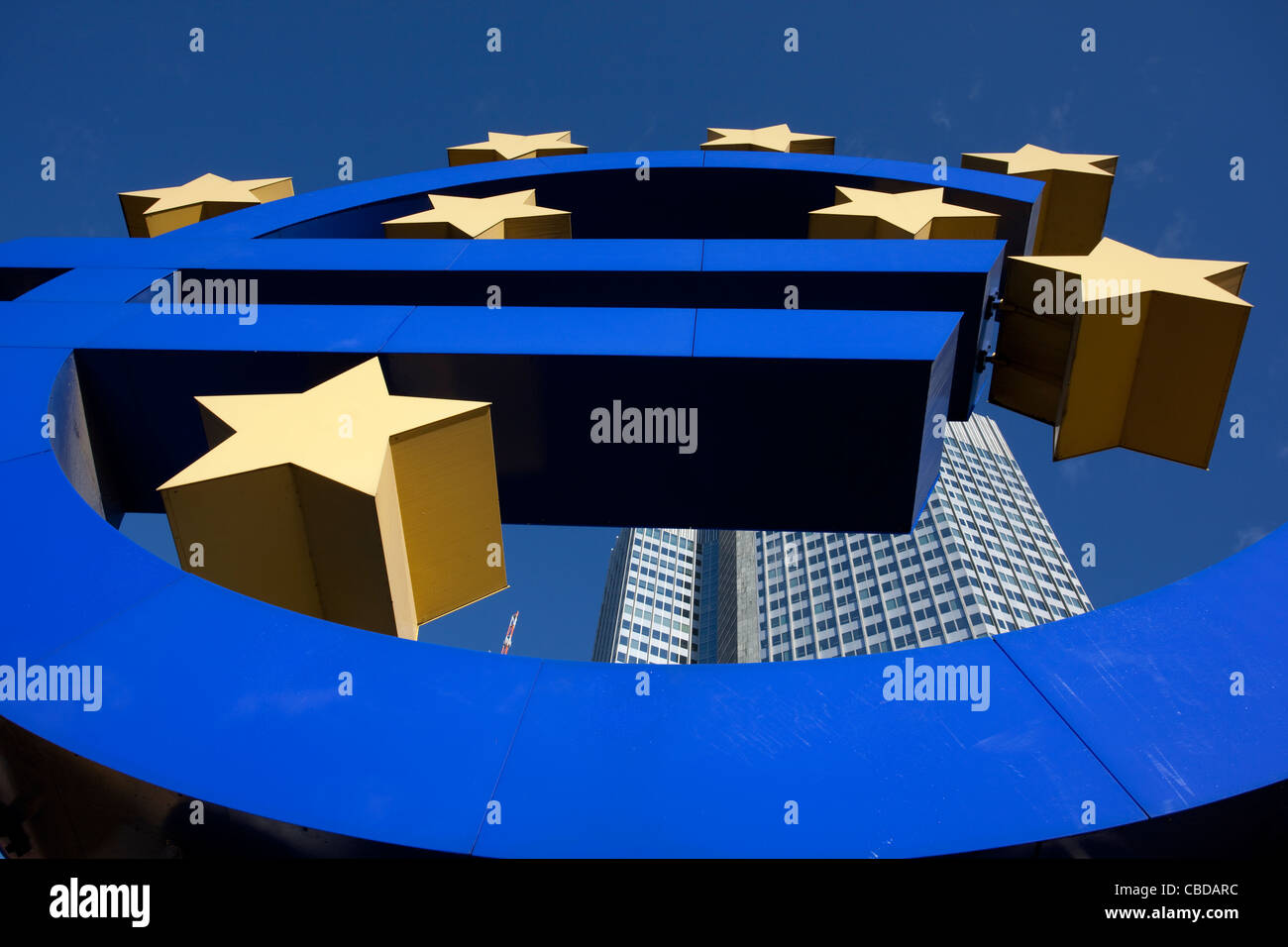 Le symbole de l'Euro, la monnaie officielle de la zone euro dans l'Union européenne. Photo:Jeff Gilbert Banque D'Images