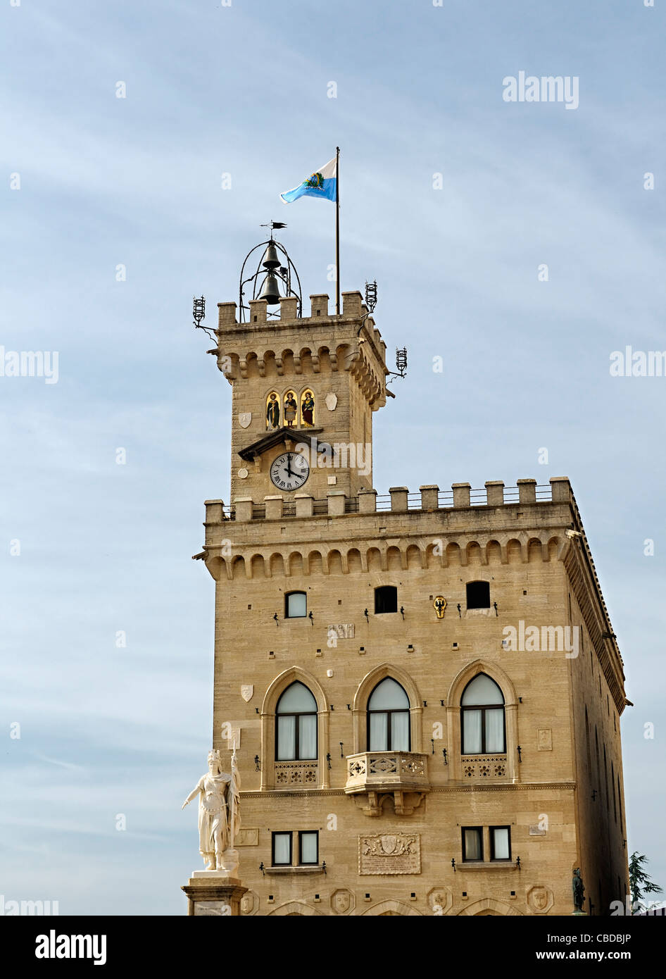 Hôtel de ville de San Marino. San Marino, est la capitale de la République de Saint-Marin sur l'italien Banque D'Images