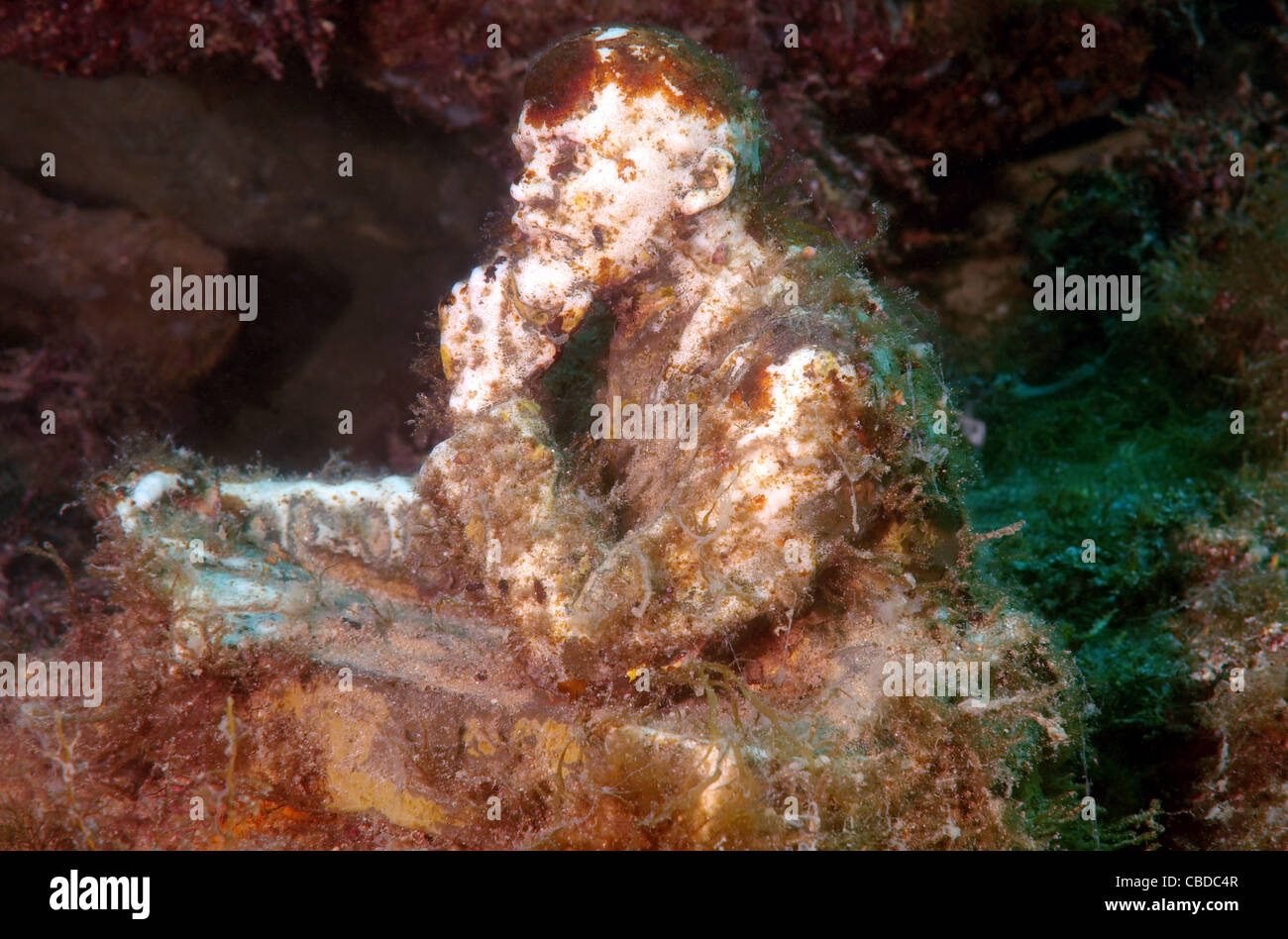 Vladimir Ilitch Oulianov Lénine sculpture sculpture d'abord dans le monde musée subaquatique Leaders' Alley ou Atlantis soviétique Banque D'Images