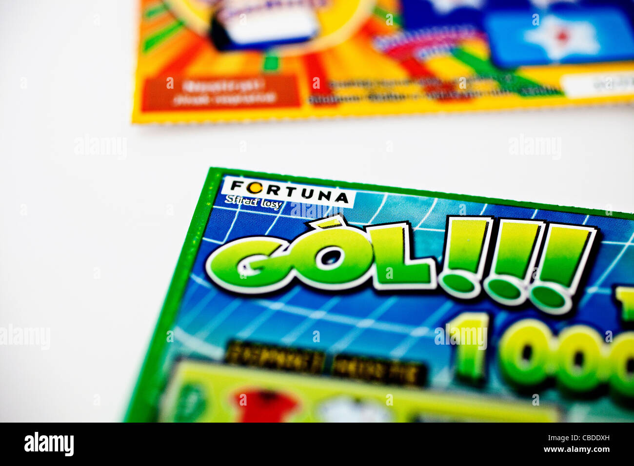 Billet de loterie jeu de Happy Seven, propriété de la société Fortuna. (Photo/CTK Josef Horazny) Banque D'Images