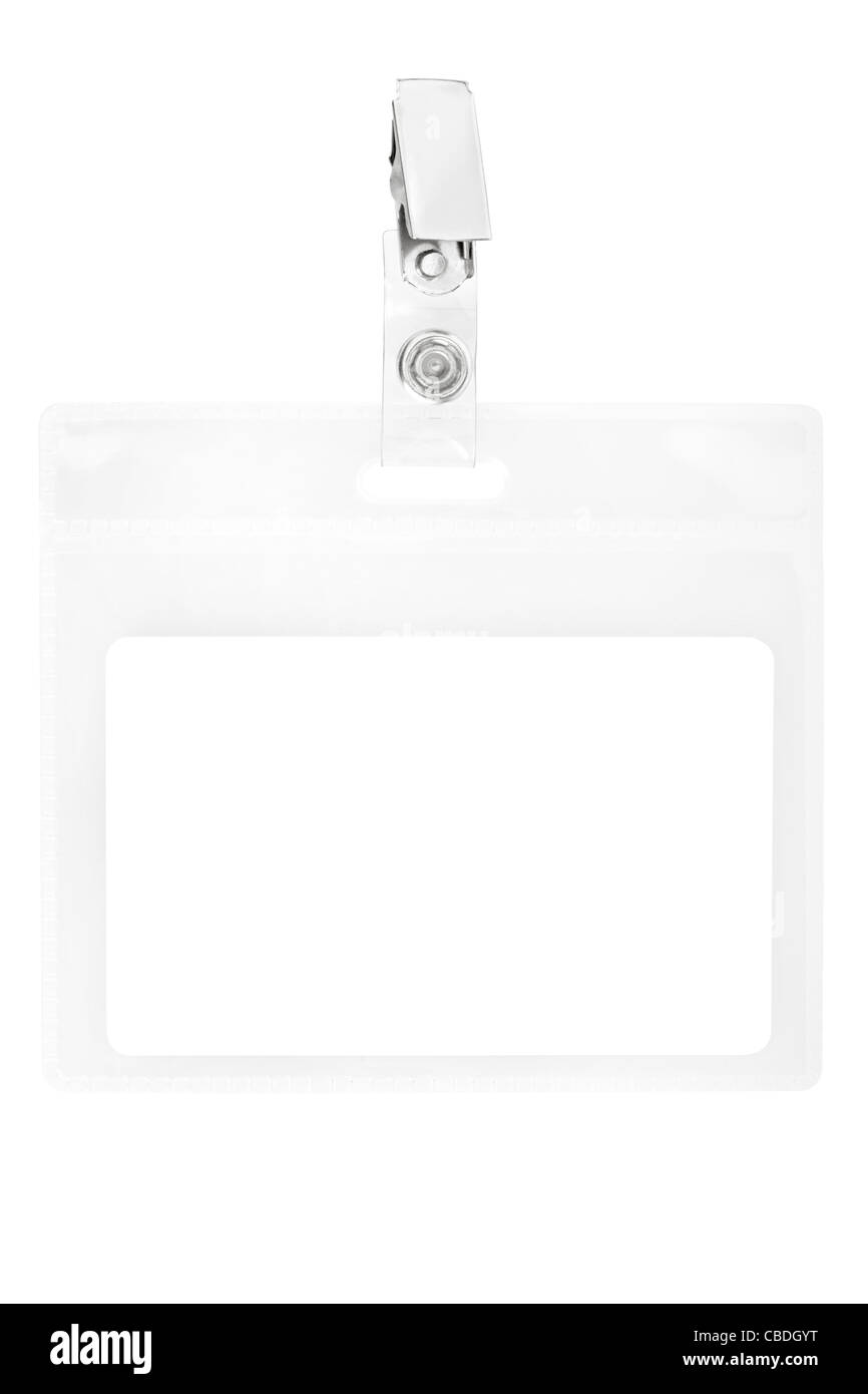 Badge vierge ou ID pass Banque D'Images