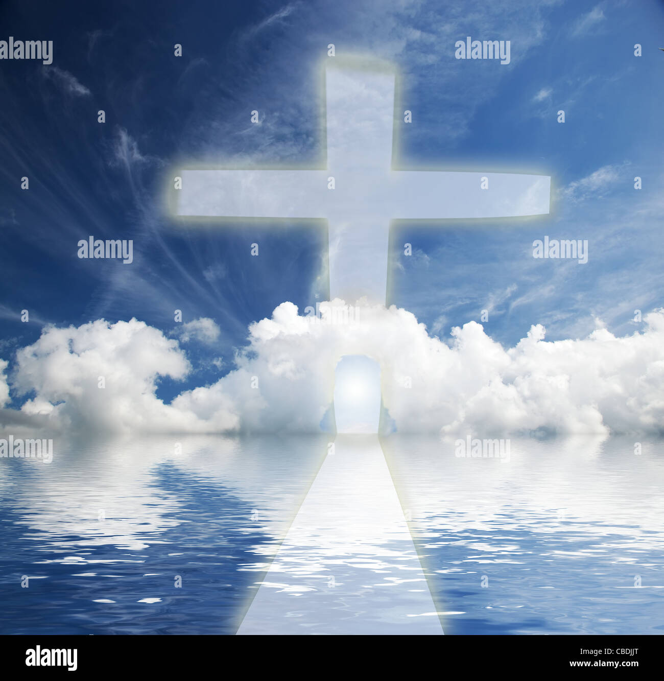 Le chemin du ciel - un ciel, la religion, le nouveau concept de la vie Banque D'Images