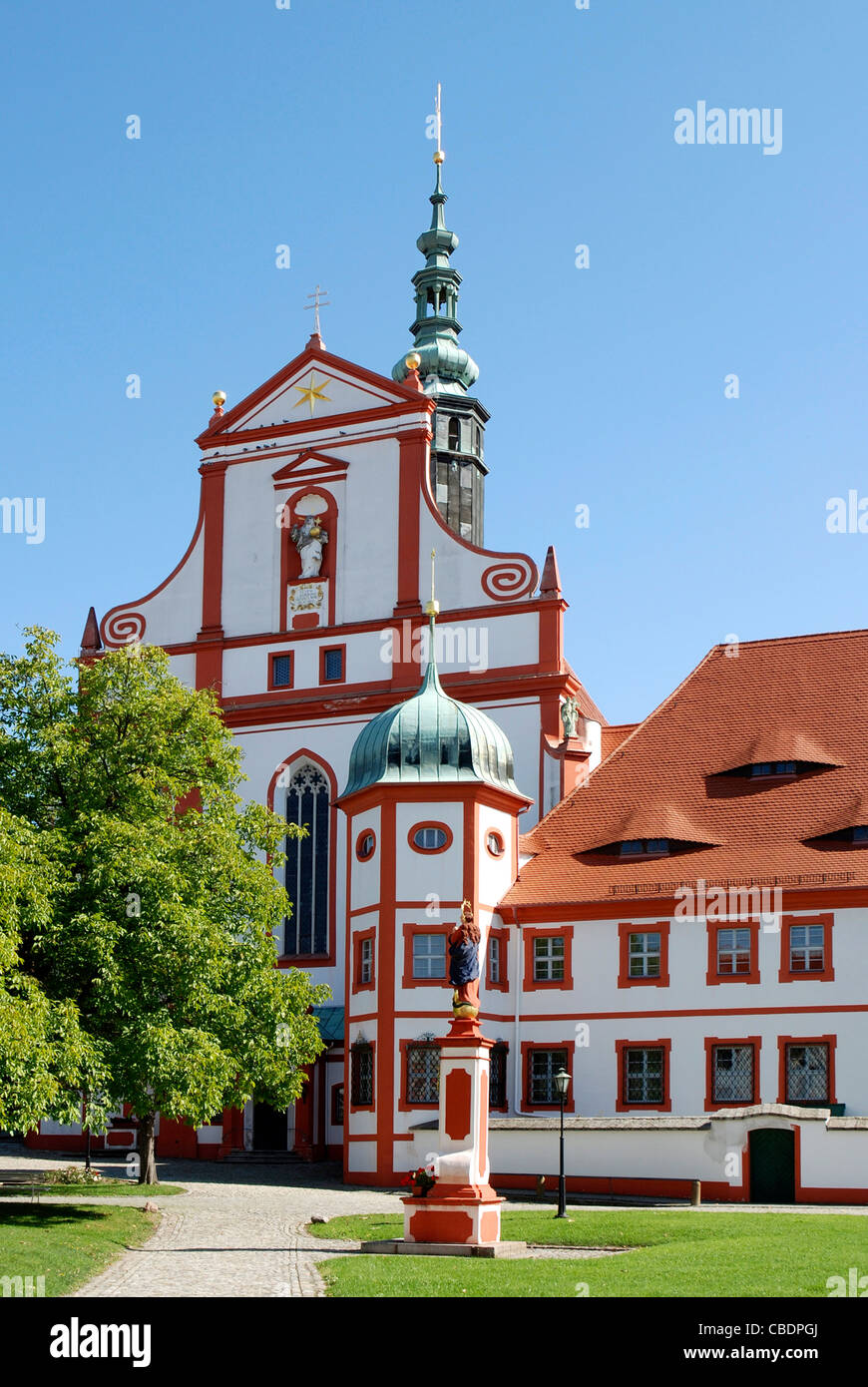 Monastère cistercien Marienstern nun Saint à Panschwitz-Kuckau près de Bautzen dans la Haute Lusace. Banque D'Images