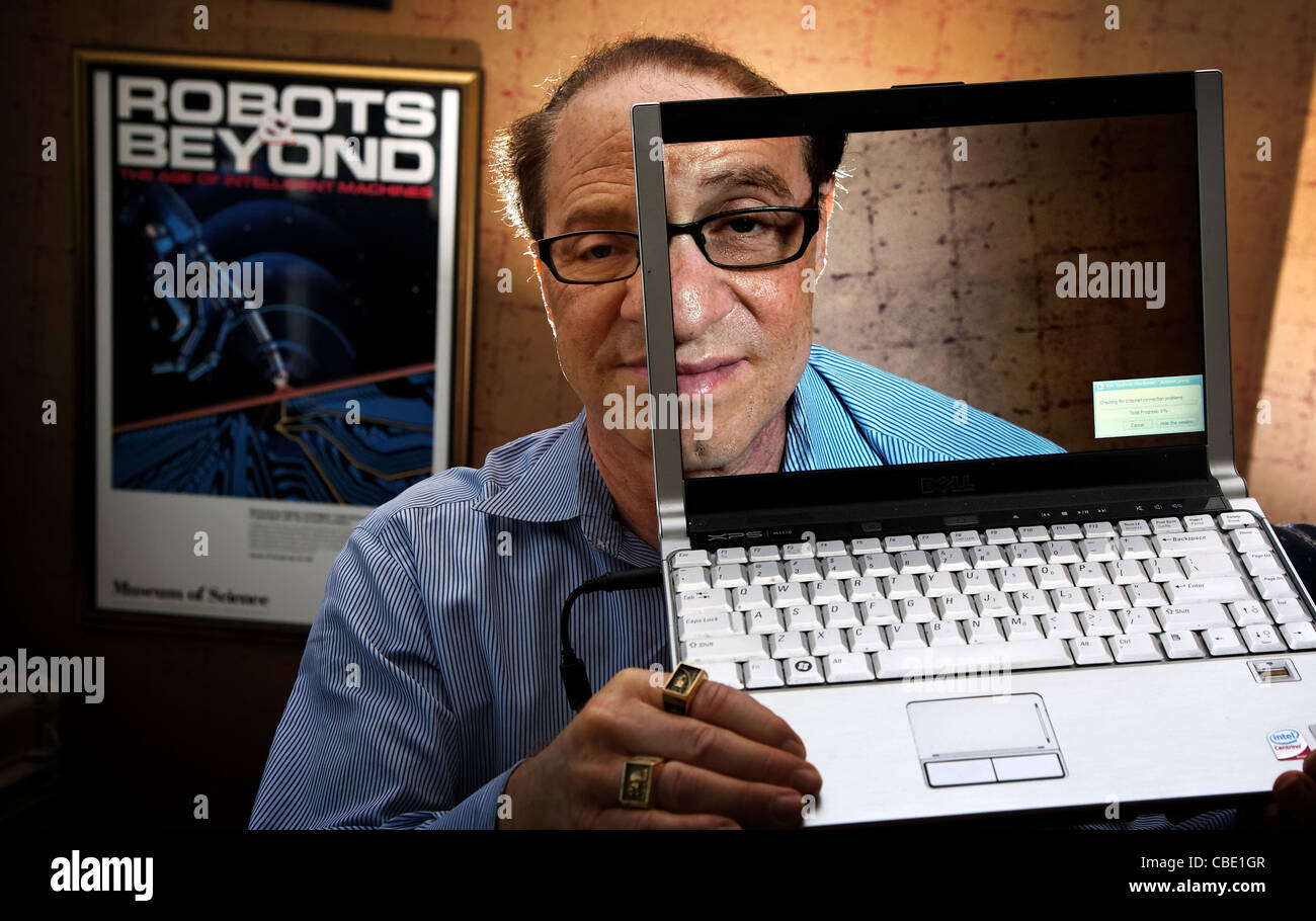 Futuriste, auteur, scientifique et inventeur Raymond "Ray" Kurzweil dans son bureau de Boston. Banque D'Images