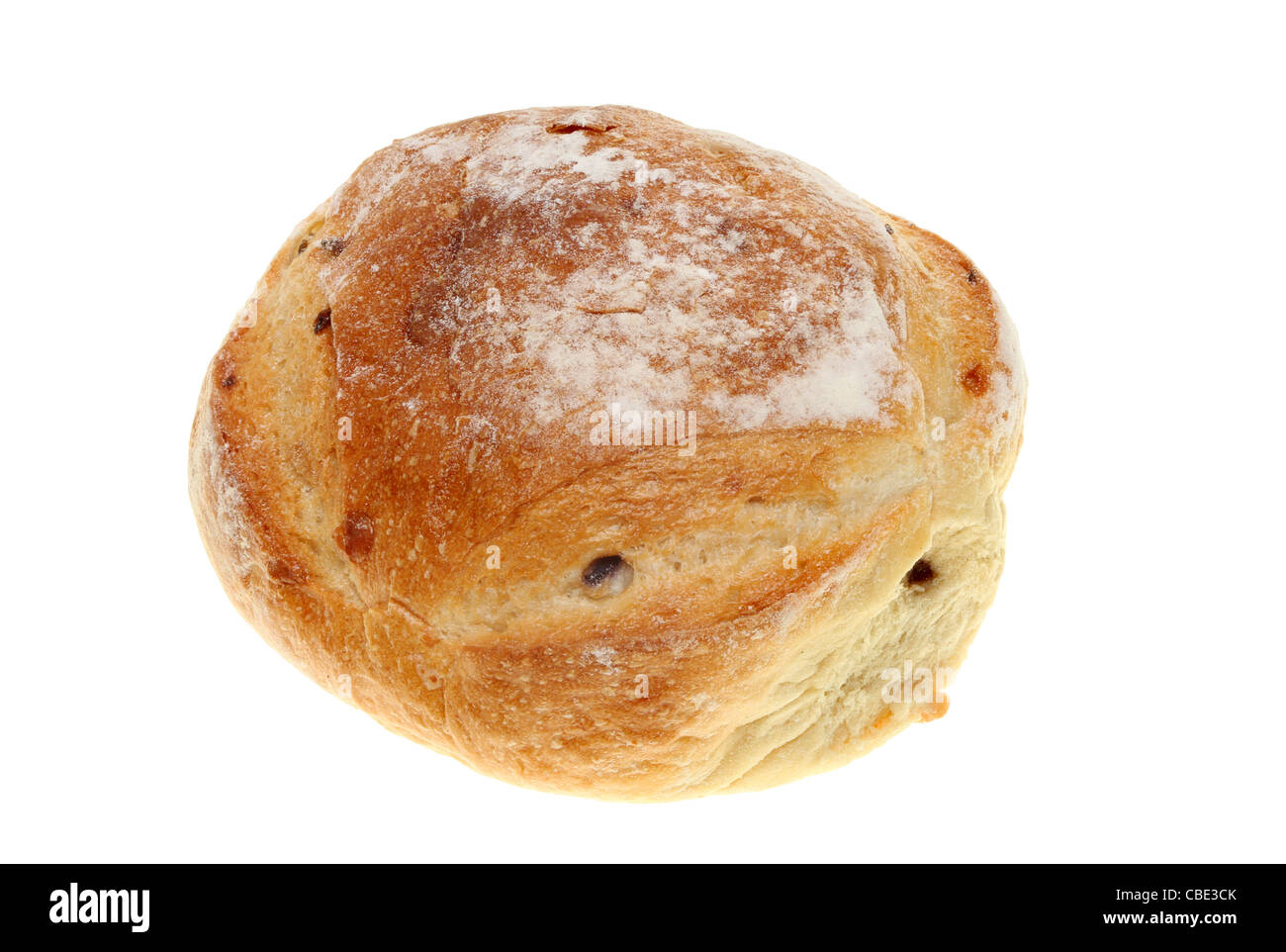 Pain rustique isolated on white Banque D'Images