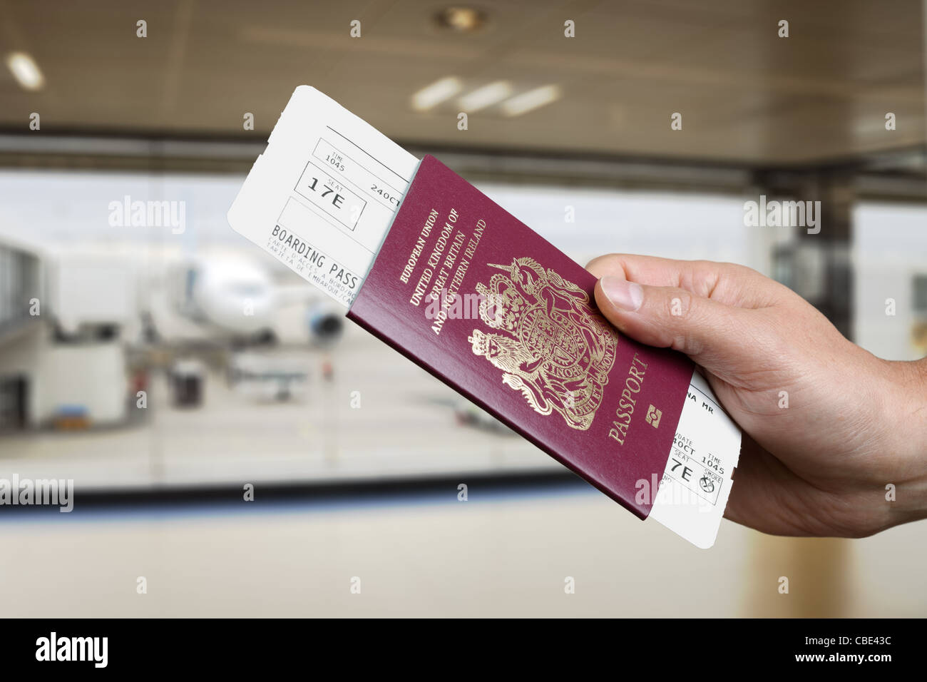 L'enregistrement pour un vol à l'aéroport Banque D'Images