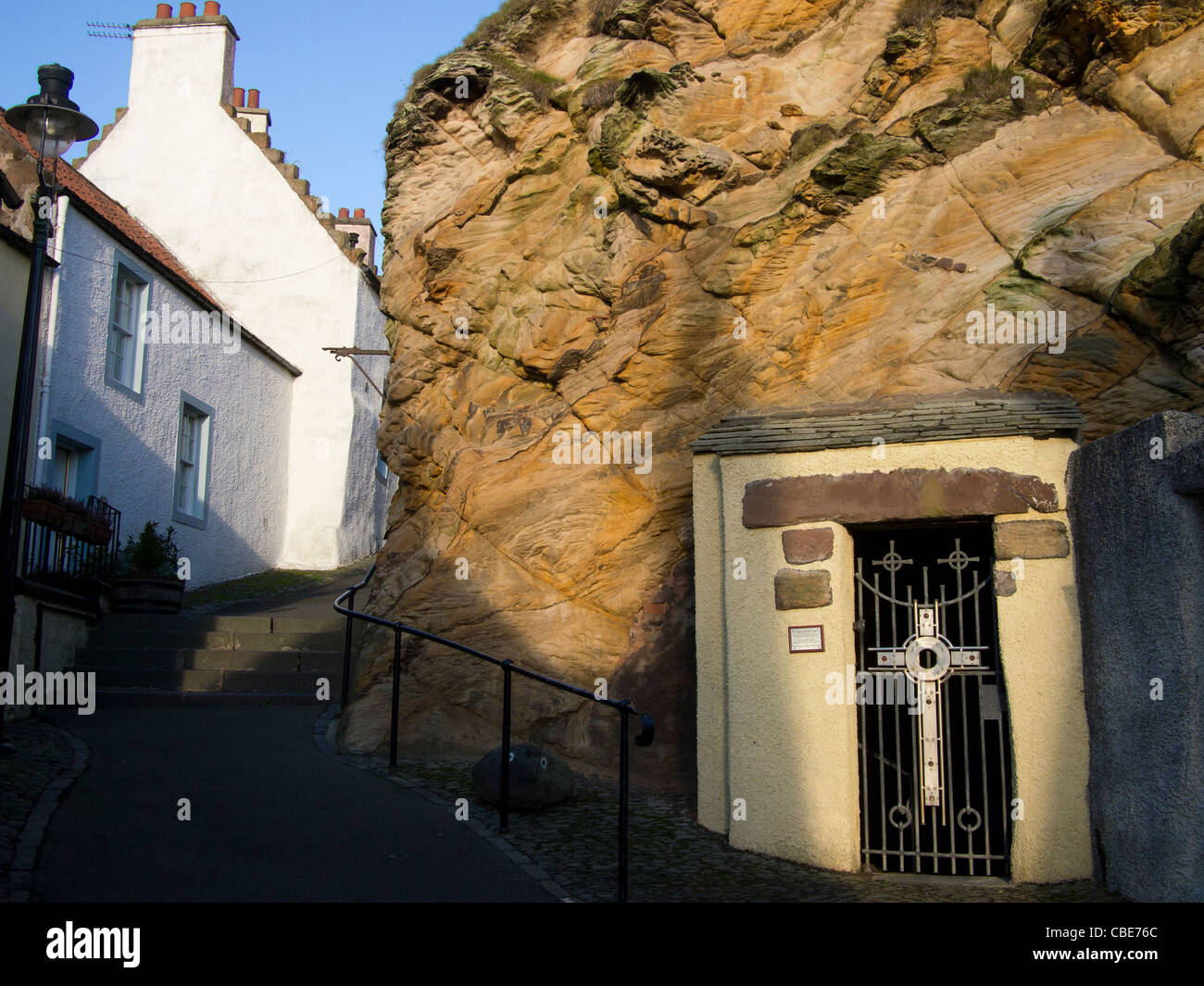 St Fillan's Cave, Pittenweem, Fife Banque D'Images