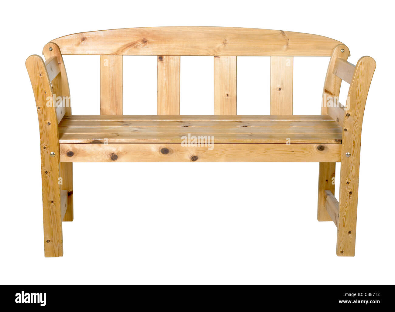Banc en bois isolé sur blanc avec clipping path Banque D'Images Banc en bois isolé sur blanc avec clipping path Banque D'Images