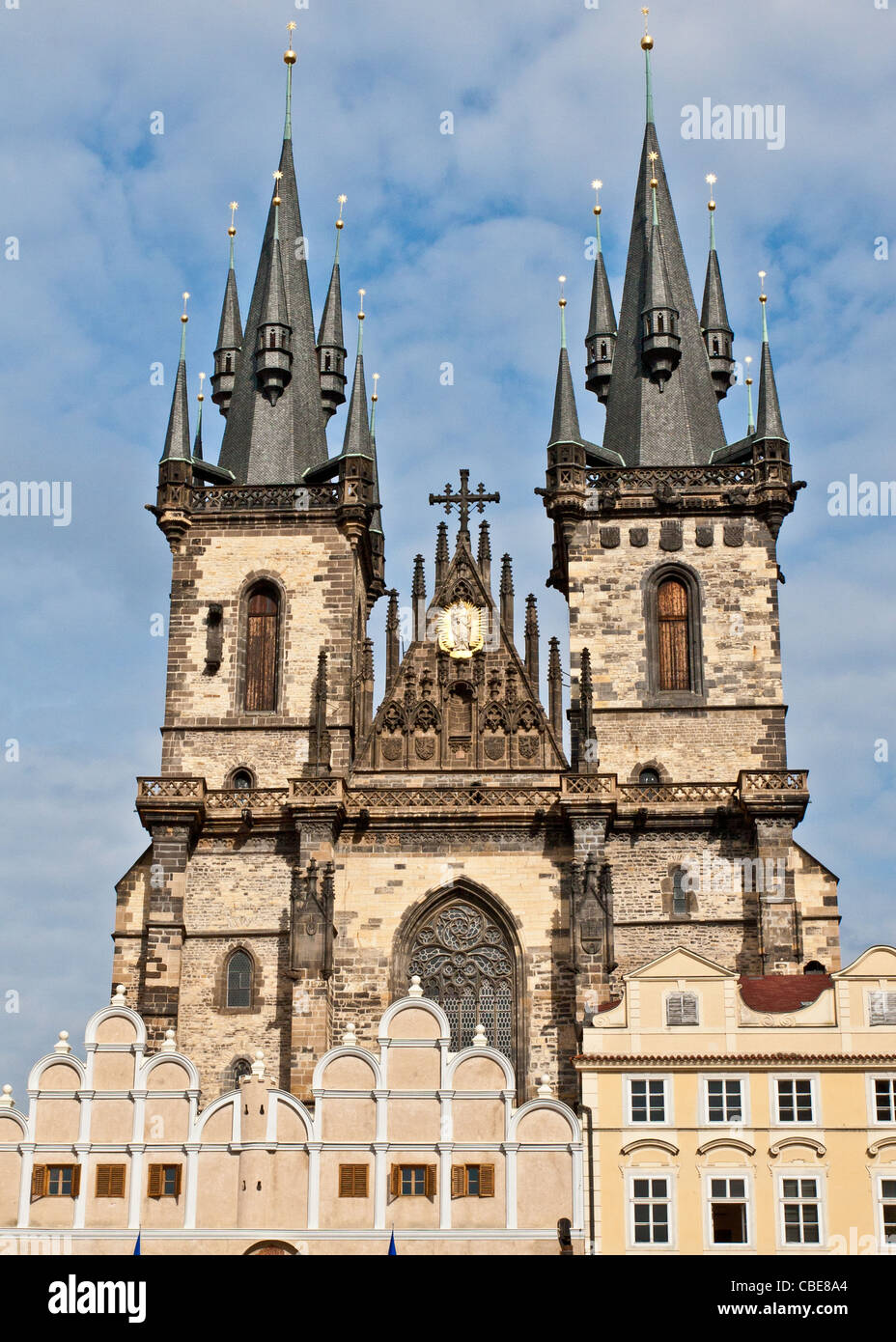 Prague vieille place de l'église Banque D'Images