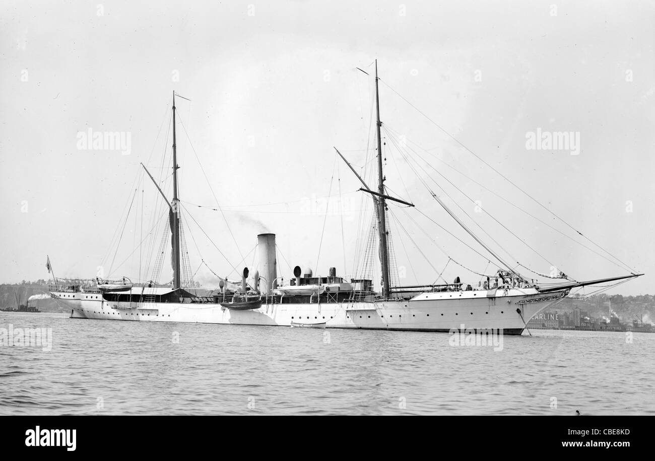 Hirondelle, navire ou d'un yacht à vapeur était d'Albert Ier, prince de Monaco. 1913 Banque D'Images