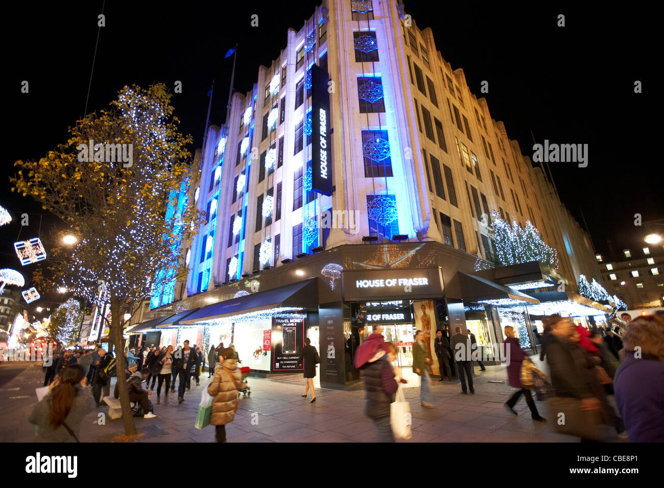House of Fraser Oxford street Christmas shopping Londres Angleterre Royaume-Uni uk Banque D'Images