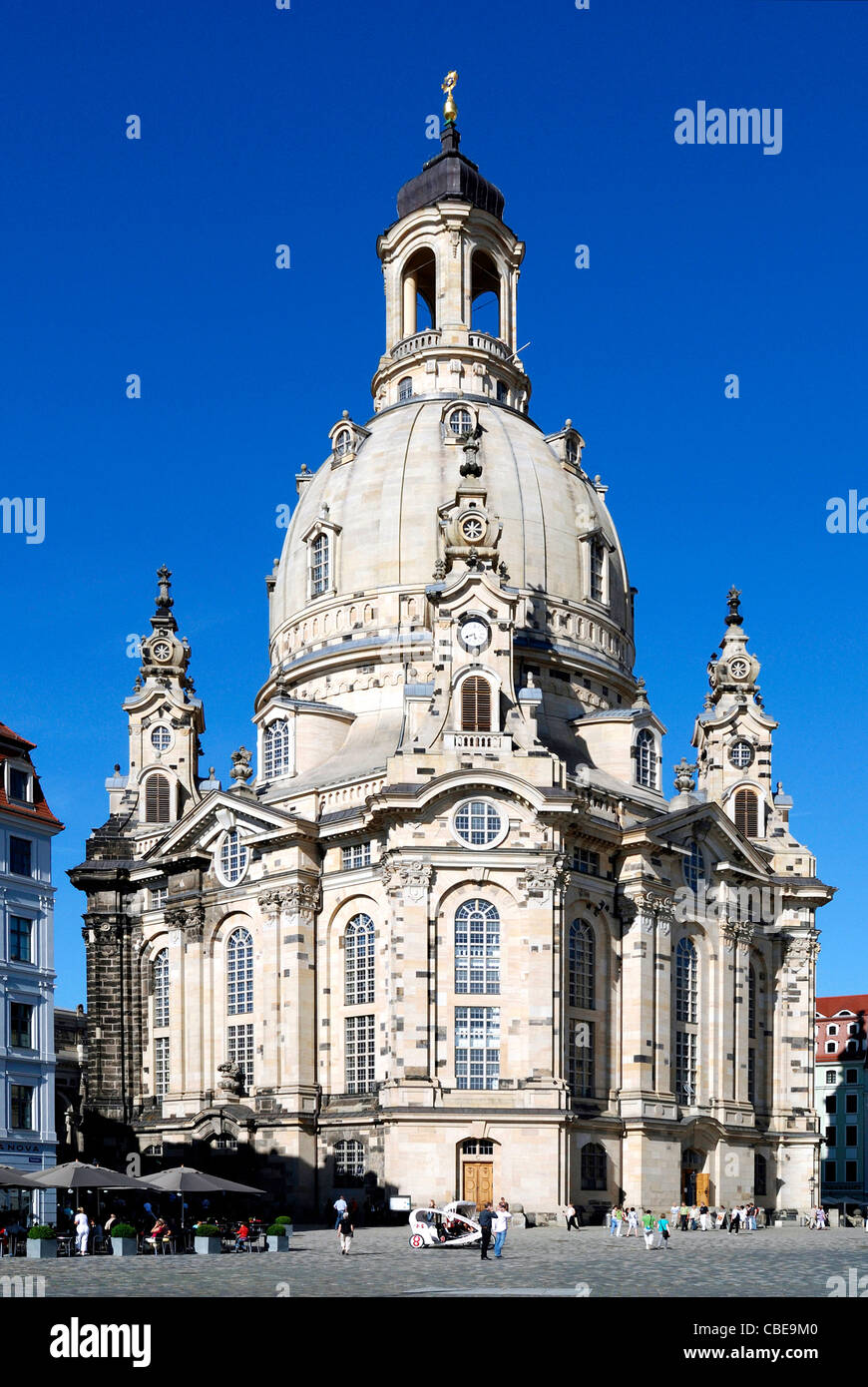 La Frauenkirche, l'église de Dresde - Eglise Notre Dame. Banque D'Images