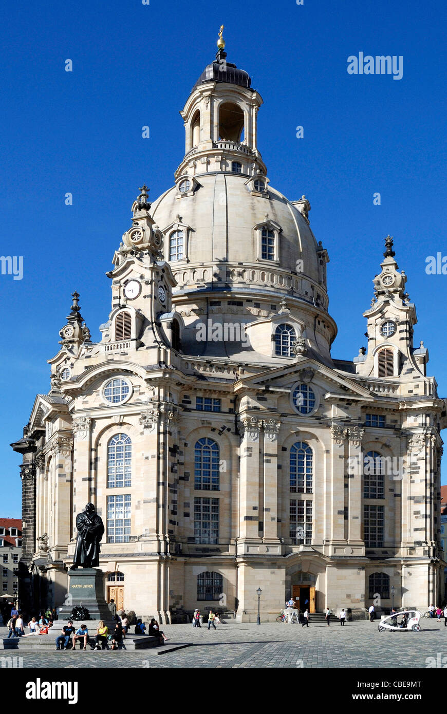 La Frauenkirche, l'église de Dresde - Eglise Notre Dame. Banque D'Images