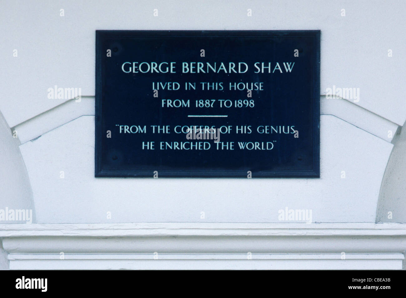 Blue Plaque, George Bernard Shaw, 29 Fitzroy Street, London England UK dramaturge anglais Banque D'Images