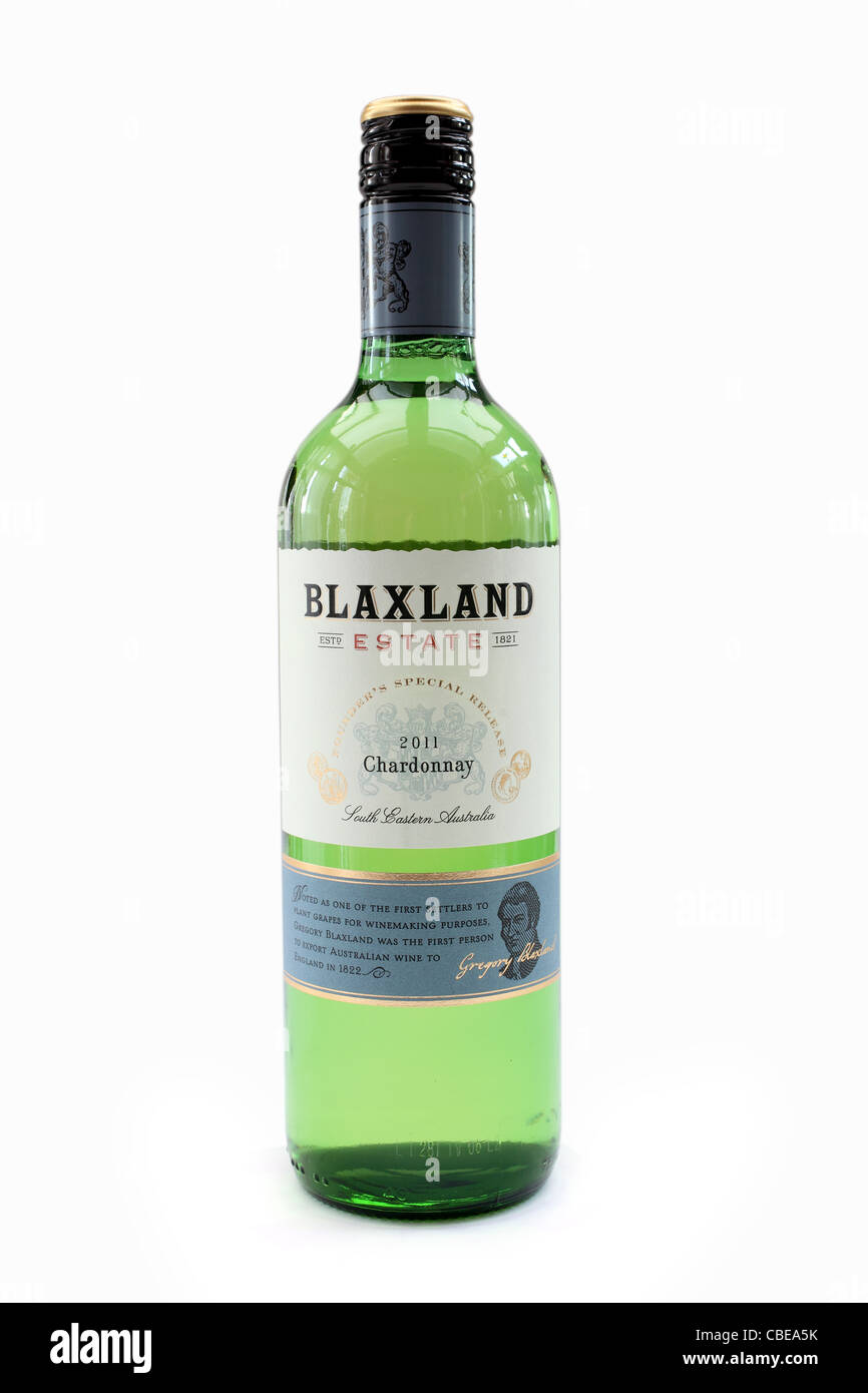 Australie vin de table blanc Chardonnay blaxland Banque D'Images