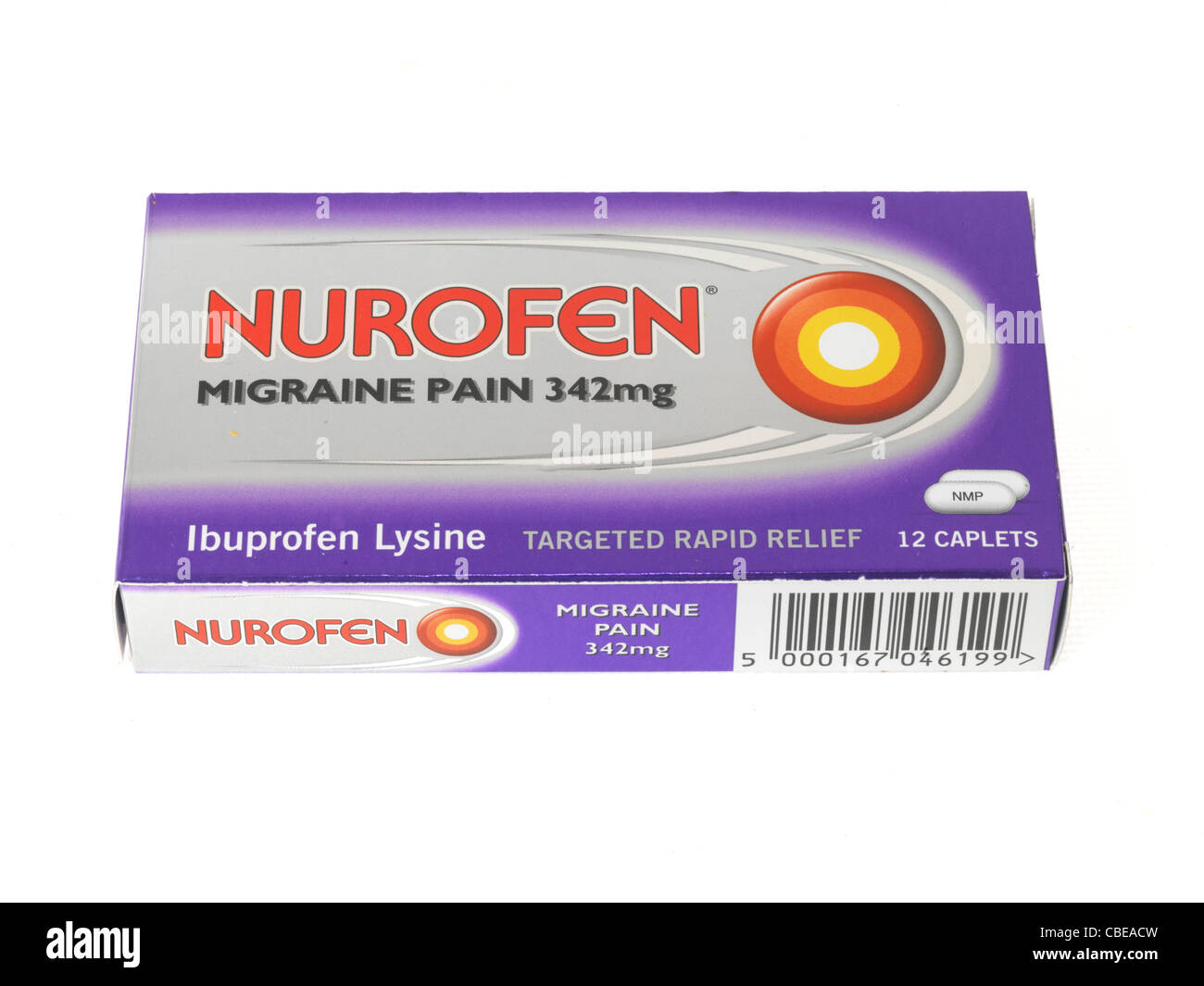 Nurofen ou Ibuprofen sur le médicament contre la douleur, isolé sur blanc  sans personne Photo Stock - Alamy