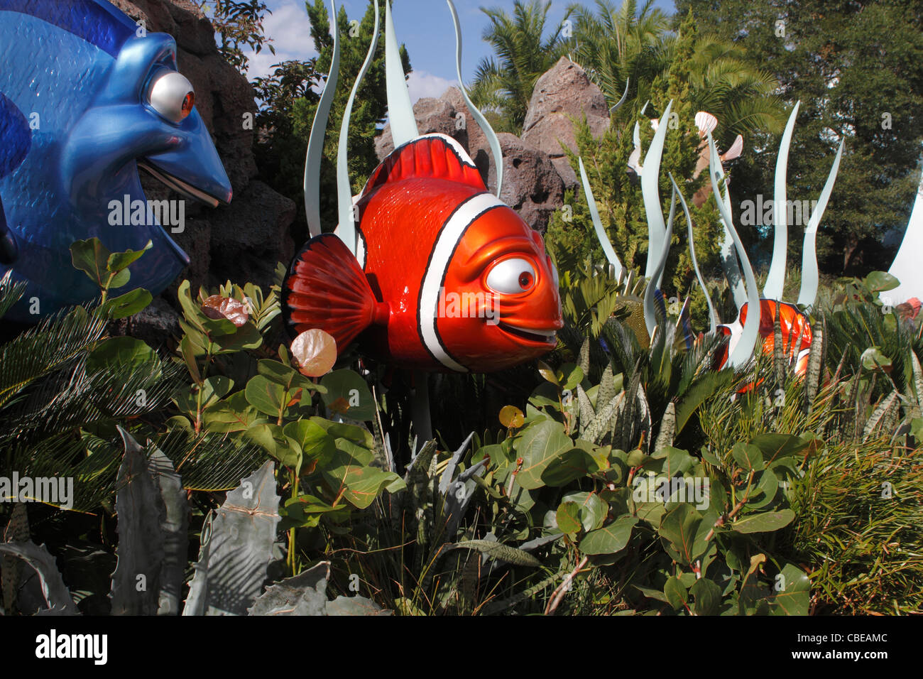 En face de poisson Nemo ride in Disneyworld Epcot Banque D'Images