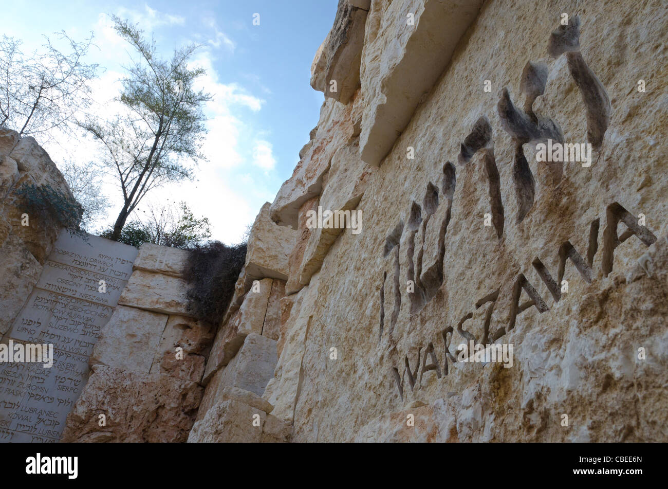 La Vallée des Communautés européennes. De l'Holocauste Yad Vashem. Jérusalem Israël. Banque D'Images