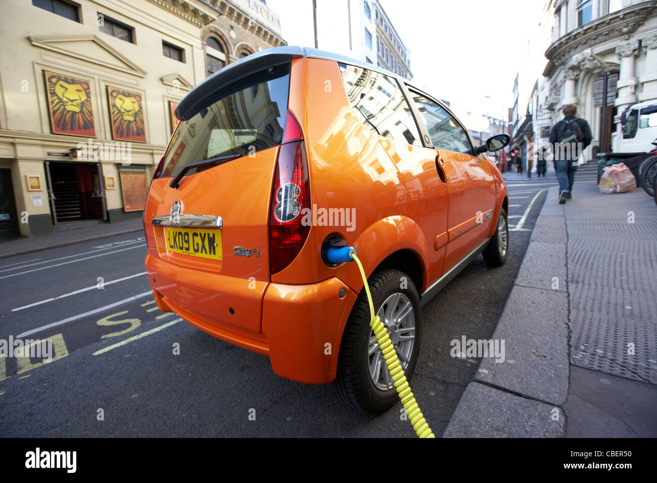 Voiture électrique point de recharge London England uk united kingdom Banque D'Images