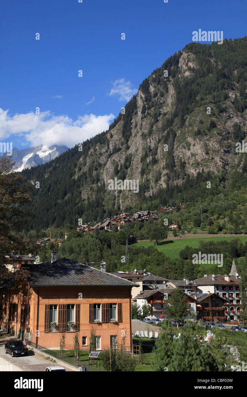 L'Italie, les Alpes, vallée d'Aoste, Pré-Saint-Didier, Banque D'Images