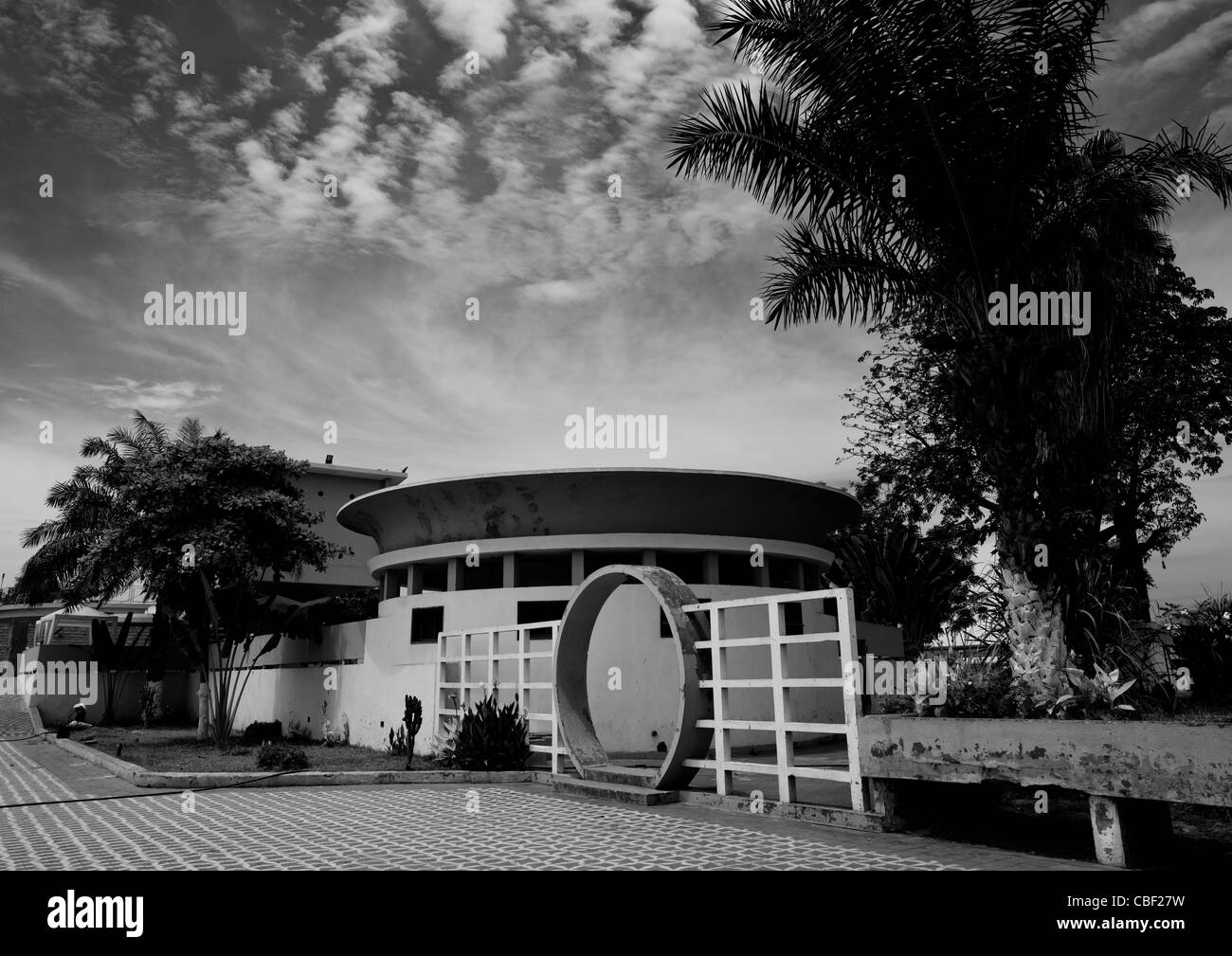 Kalunga, un vieux cinéma théâtre Art Déco, Benguela, Angola Banque D'Images