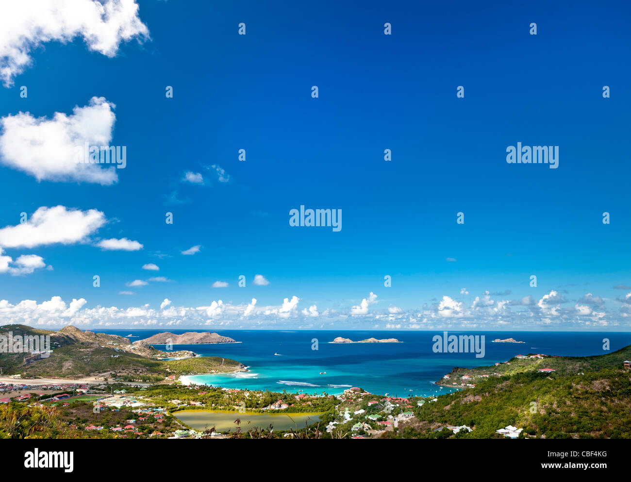 St Barthelemy, une île des Antilles françaises. Au cours des dernières années, l'île est devenue un terrain de jeu des riches. Banque D'Images