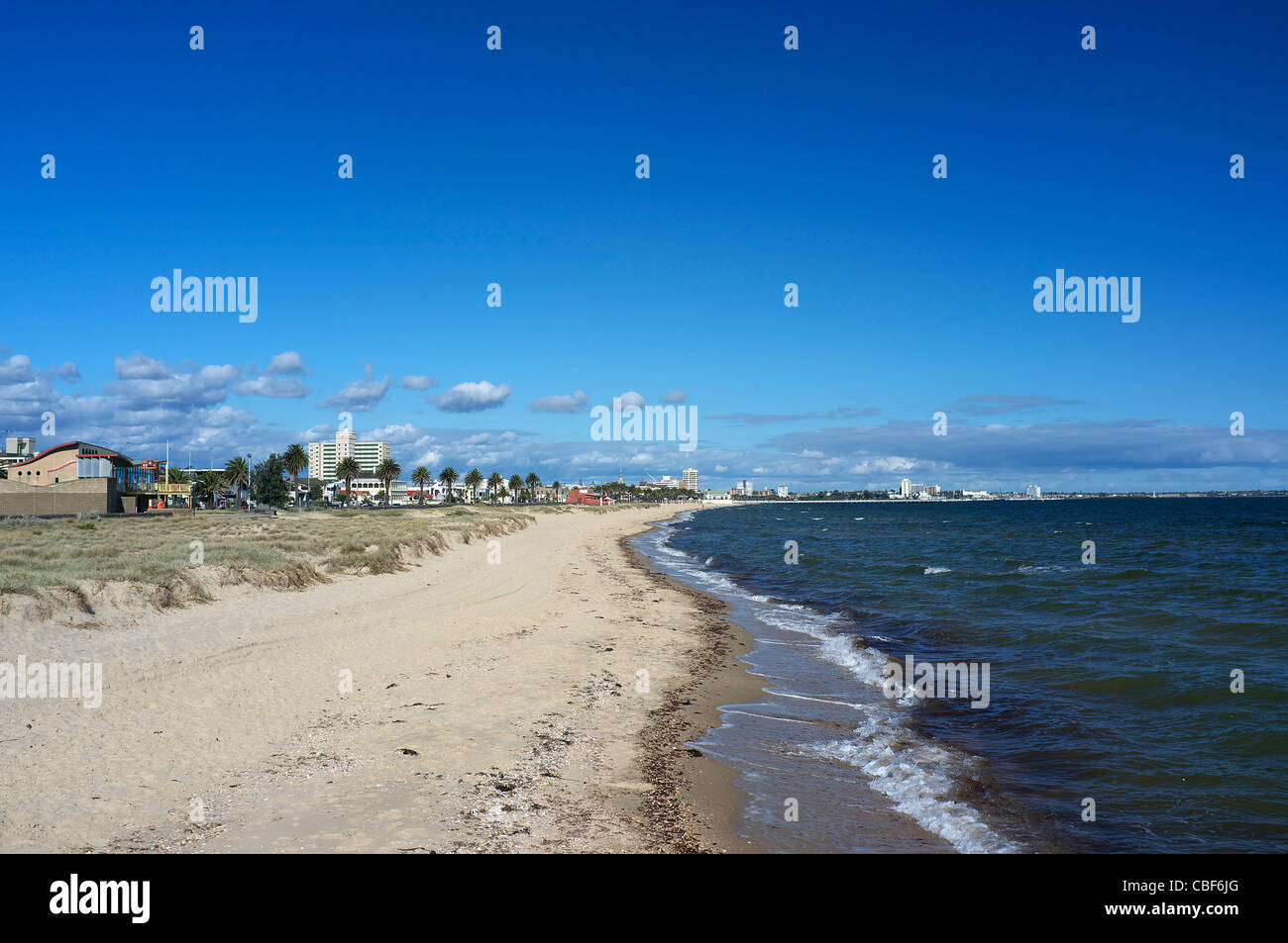 Plage de Port Melbourne, Victoria, Australie Banque D'Images