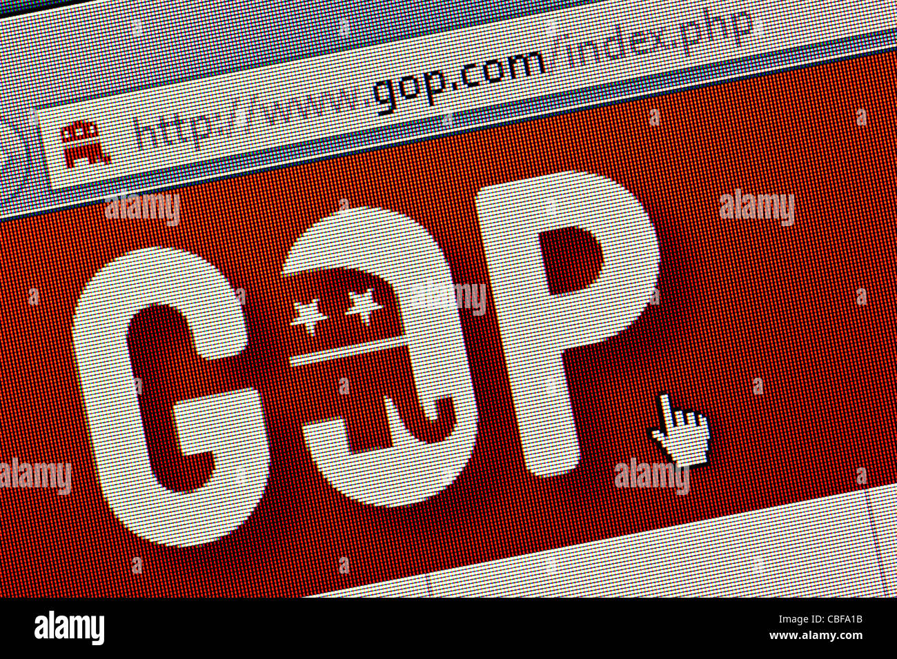 Parti Républicain GOP nous logo et site web close up Banque D'Images