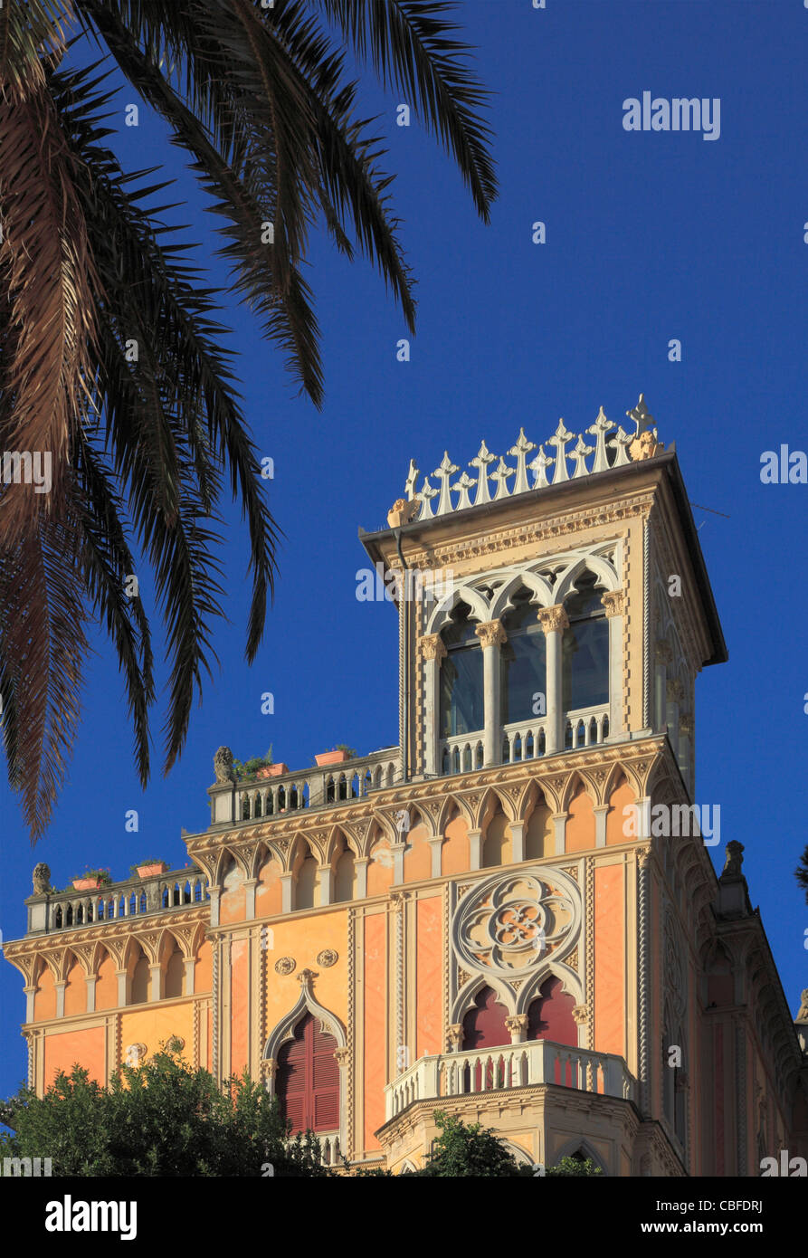 L'Italie, Ligurie, Santa Margherita Ligure, villa, architecture, Banque D'Images