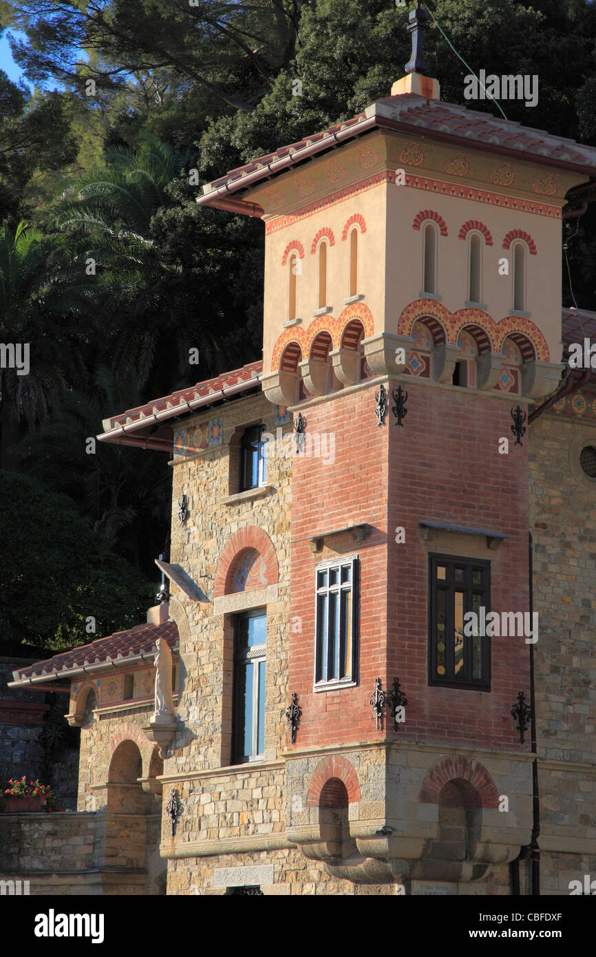 L'Italie, Ligurie, Santa Margherita Ligure, villa, architecture, Banque D'Images