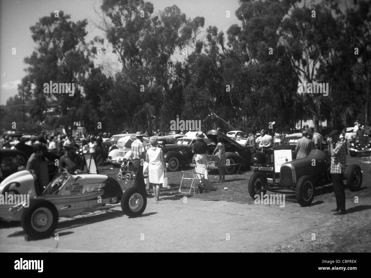 1960 Salon de voitures de course de la californie du sud automobile sports voitures garées Banque D'Images