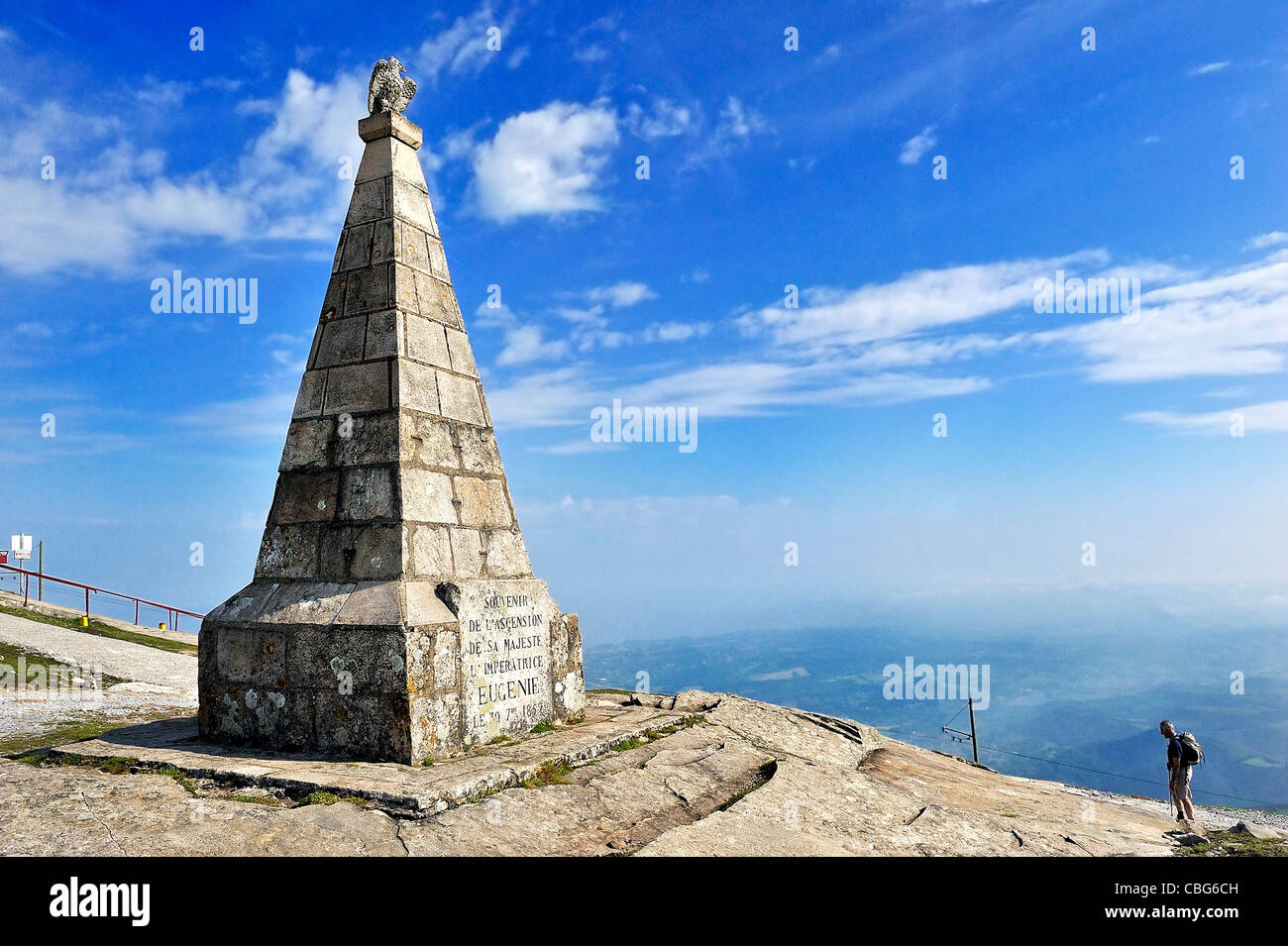 Le sommet de la Rhune, pays basque, France. Banque D'Images