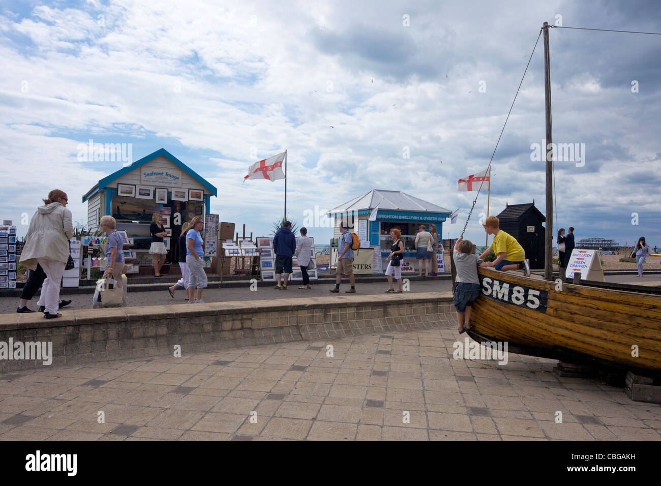 Front de mer de Brighton, le West Sussex, England, UK, Royaume-Uni, GO, Grande-Bretagne, British Isles, Europe, UNION EUROPÉENNE Banque D'Images