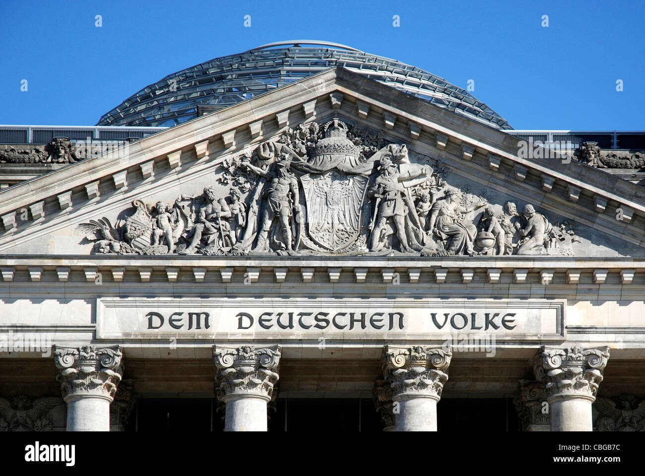 Bâtiment du Reichstag allemand à Berlin - siège du Bundestag, le Parlement fédéral allemand. Banque D'Images