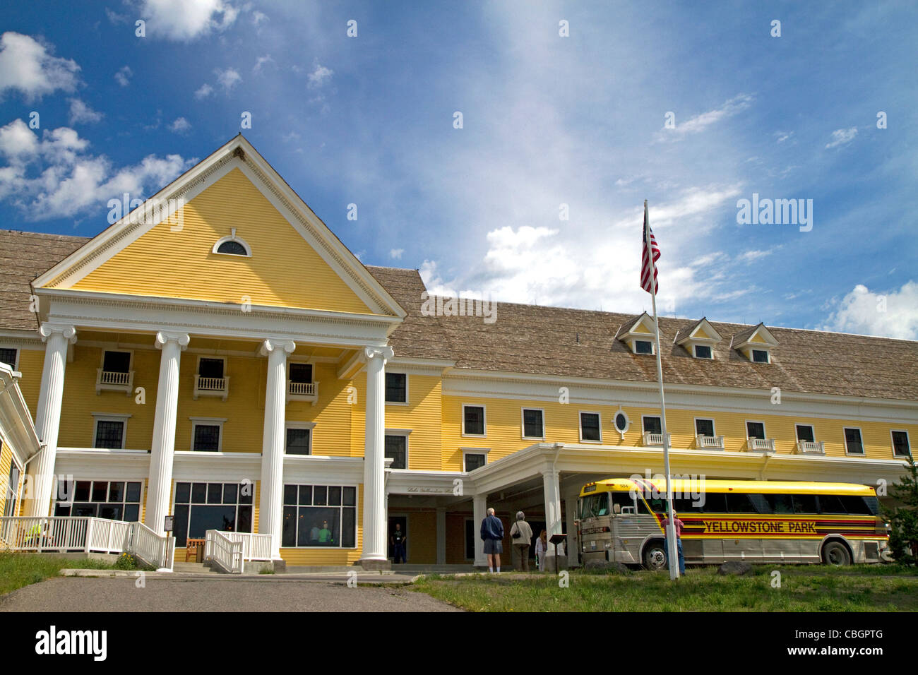 Lake Yellowstone Hotel est situé dans le Parc National de Yellowstone, Wyoming, USA. Banque D'Images