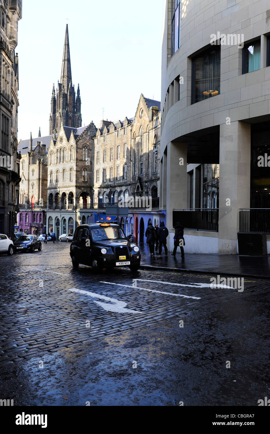 La rue Victoria. Edimbourg, Ecosse. Banque D'Images