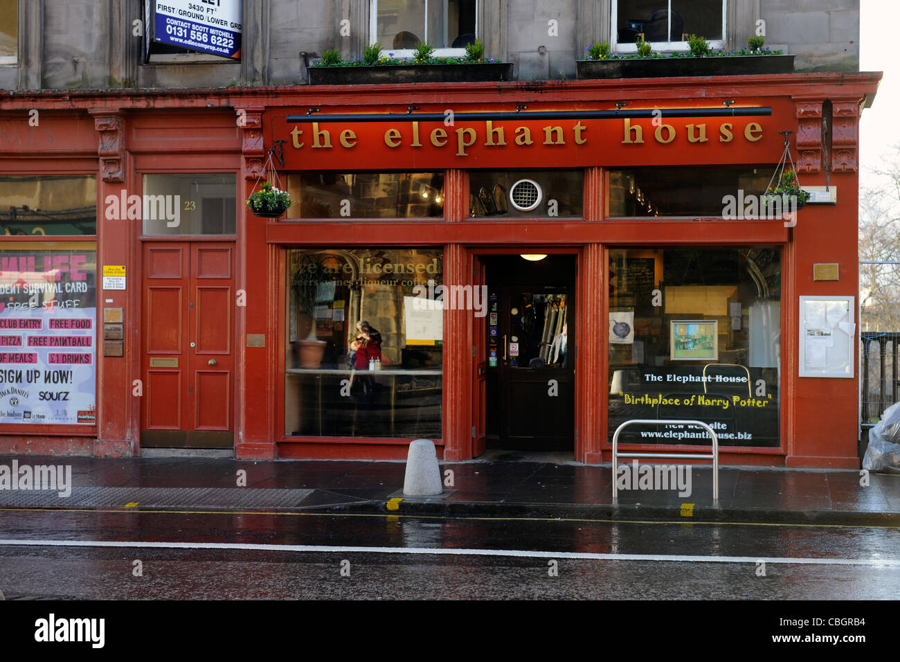 Elephant House, un café où Rowling a écrit le premier Harry Potter. Banque D'Images